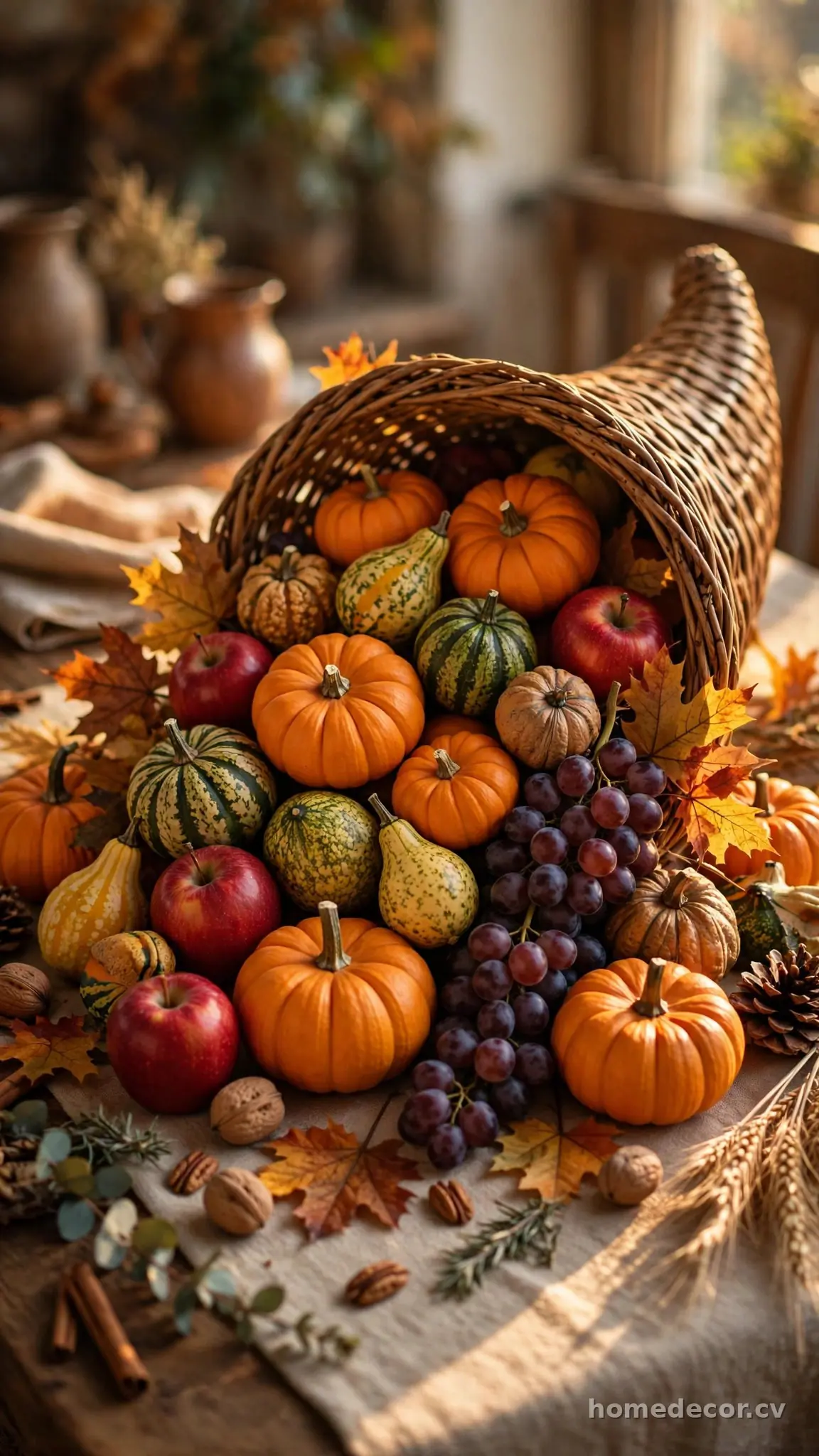 Harvest Cornucopia Display