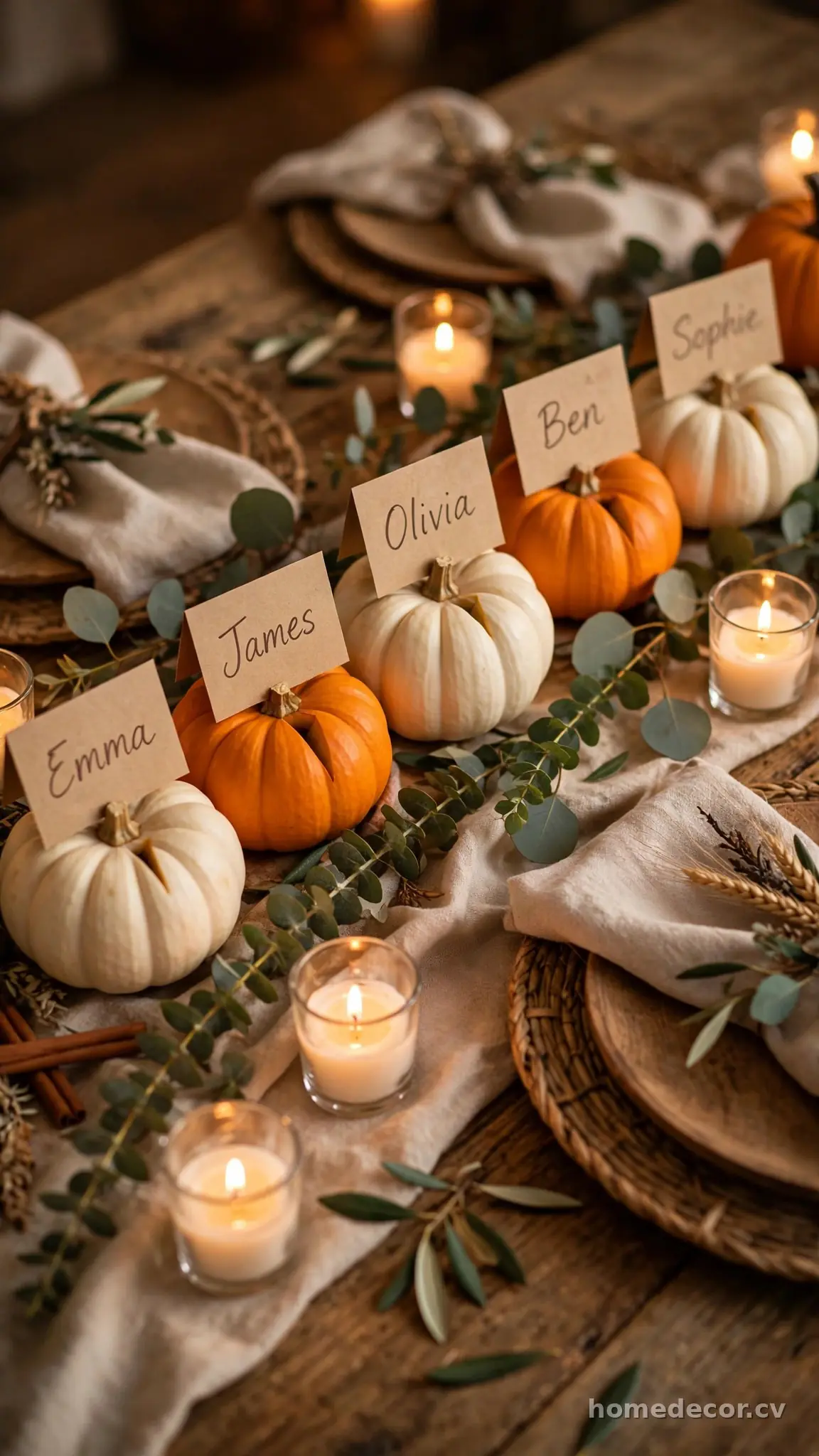 Mini Pumpkin Place Card Holders