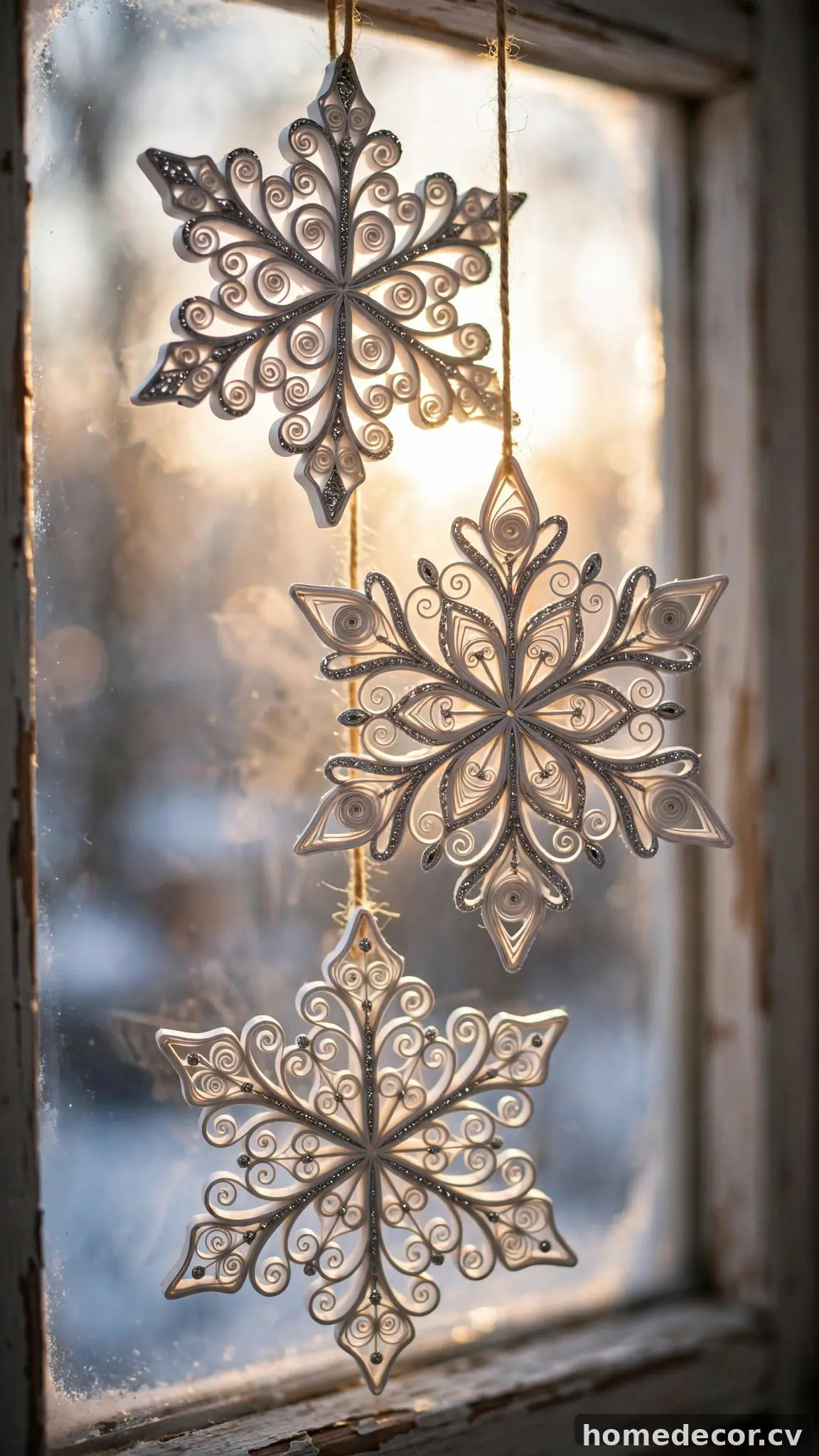 Paper Quill Snowflakes