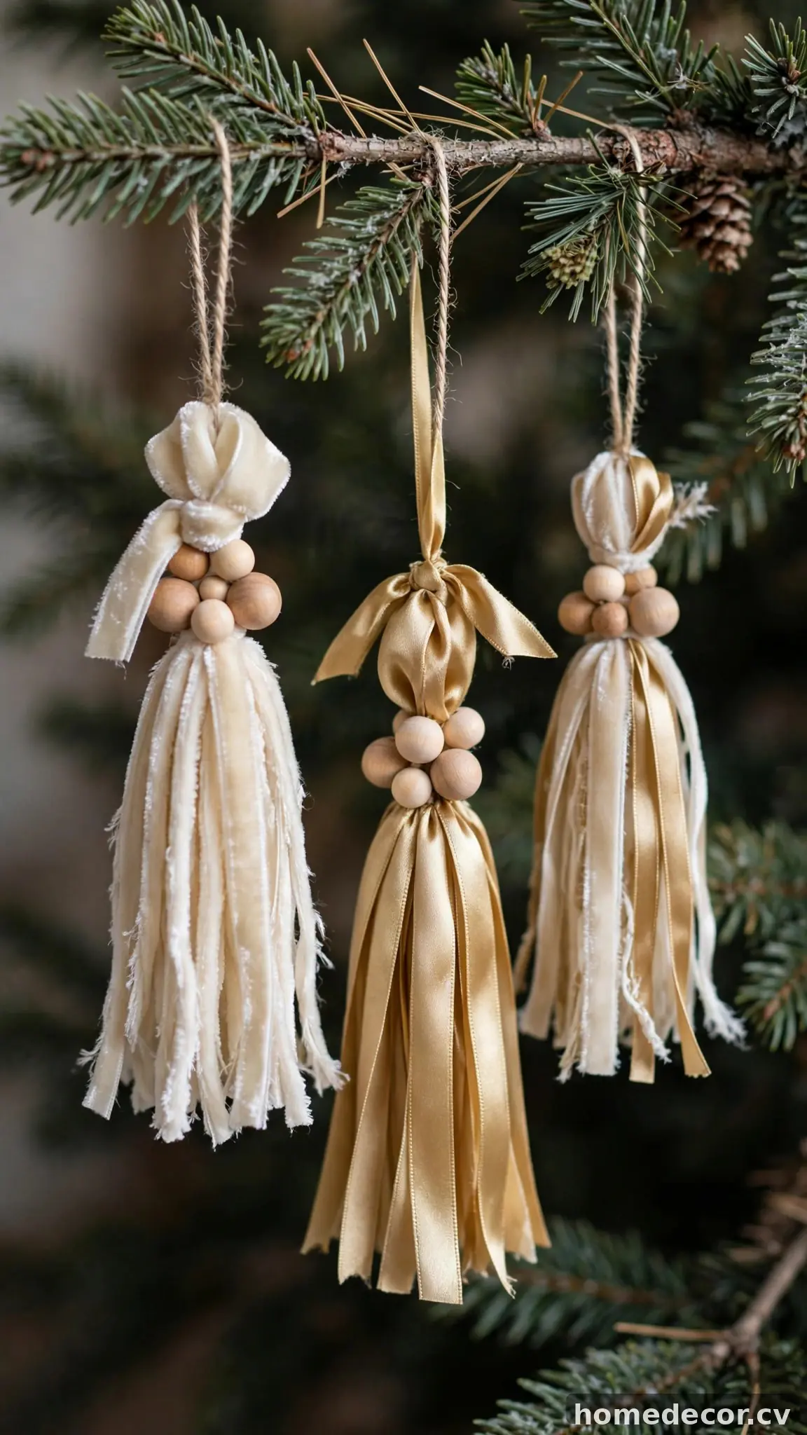 Scrap Ribbon Tassel Ornaments