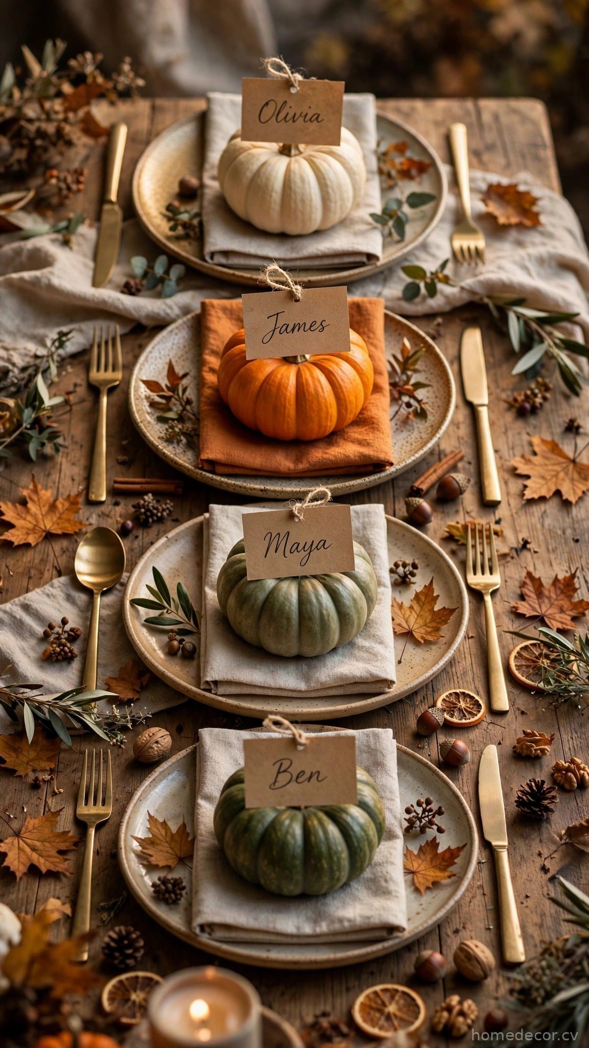 Pumpkin Place Card Holders