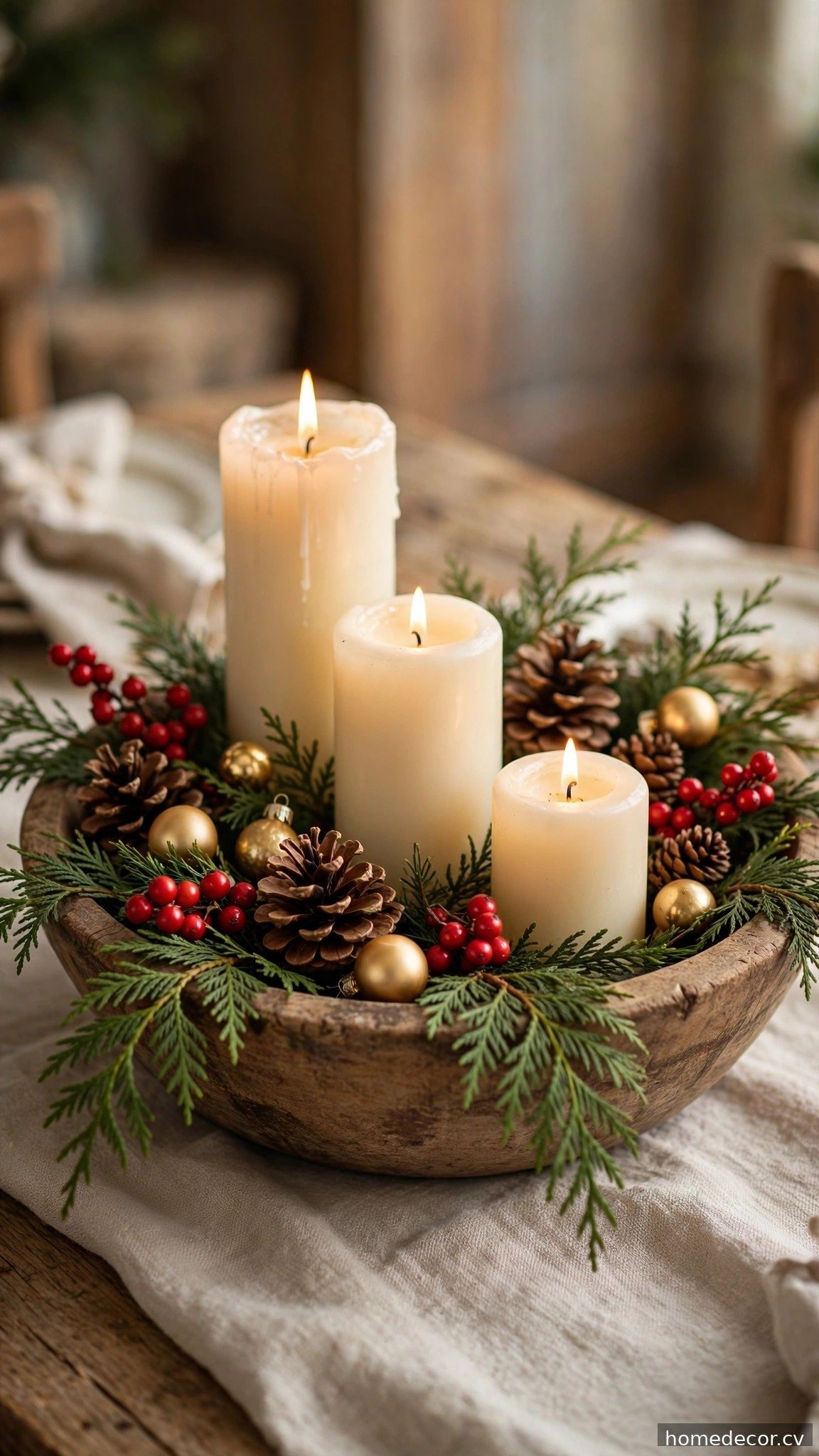 Classic Pillar Candle Trio