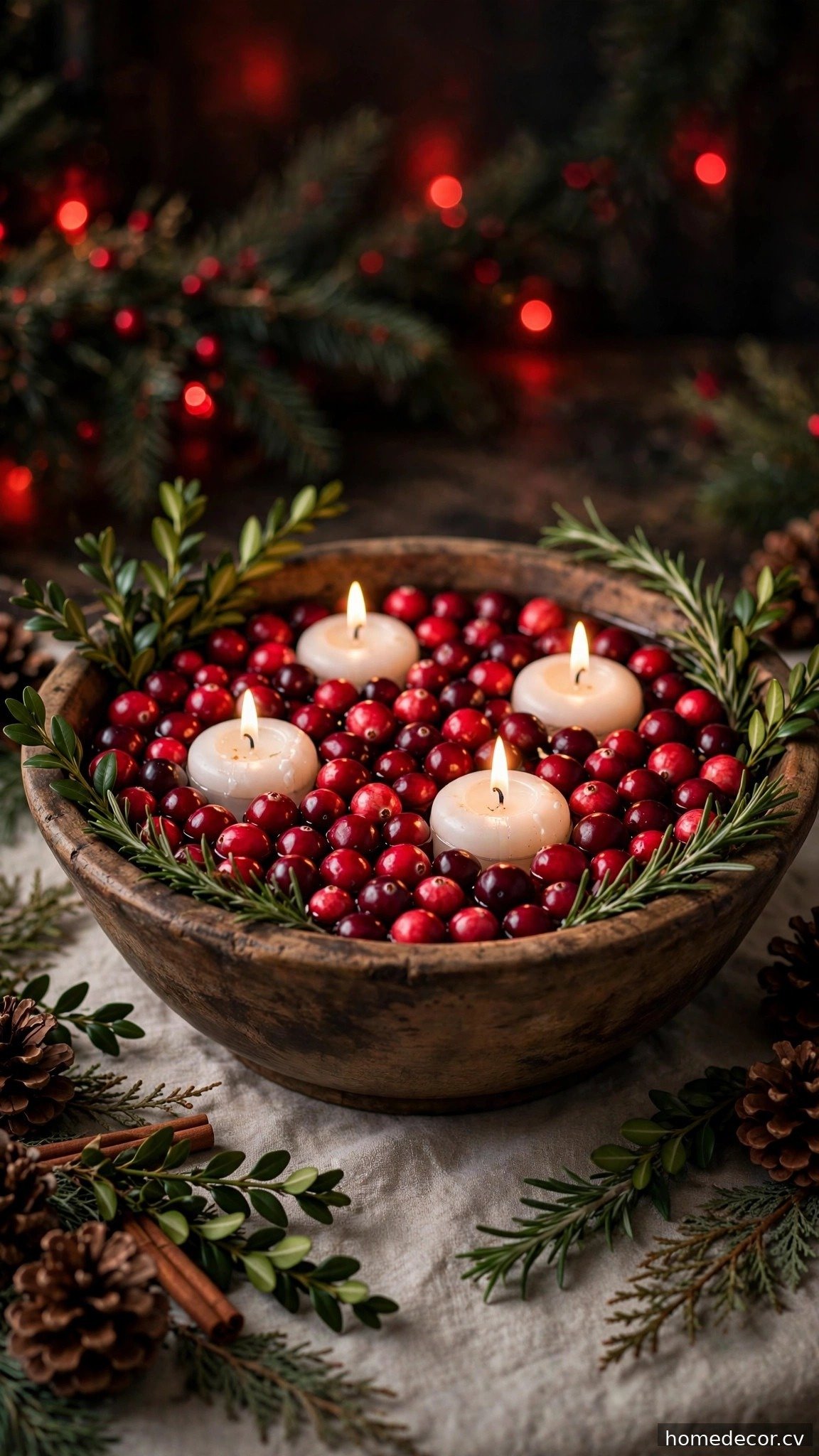 Cranberry and Candle Glow