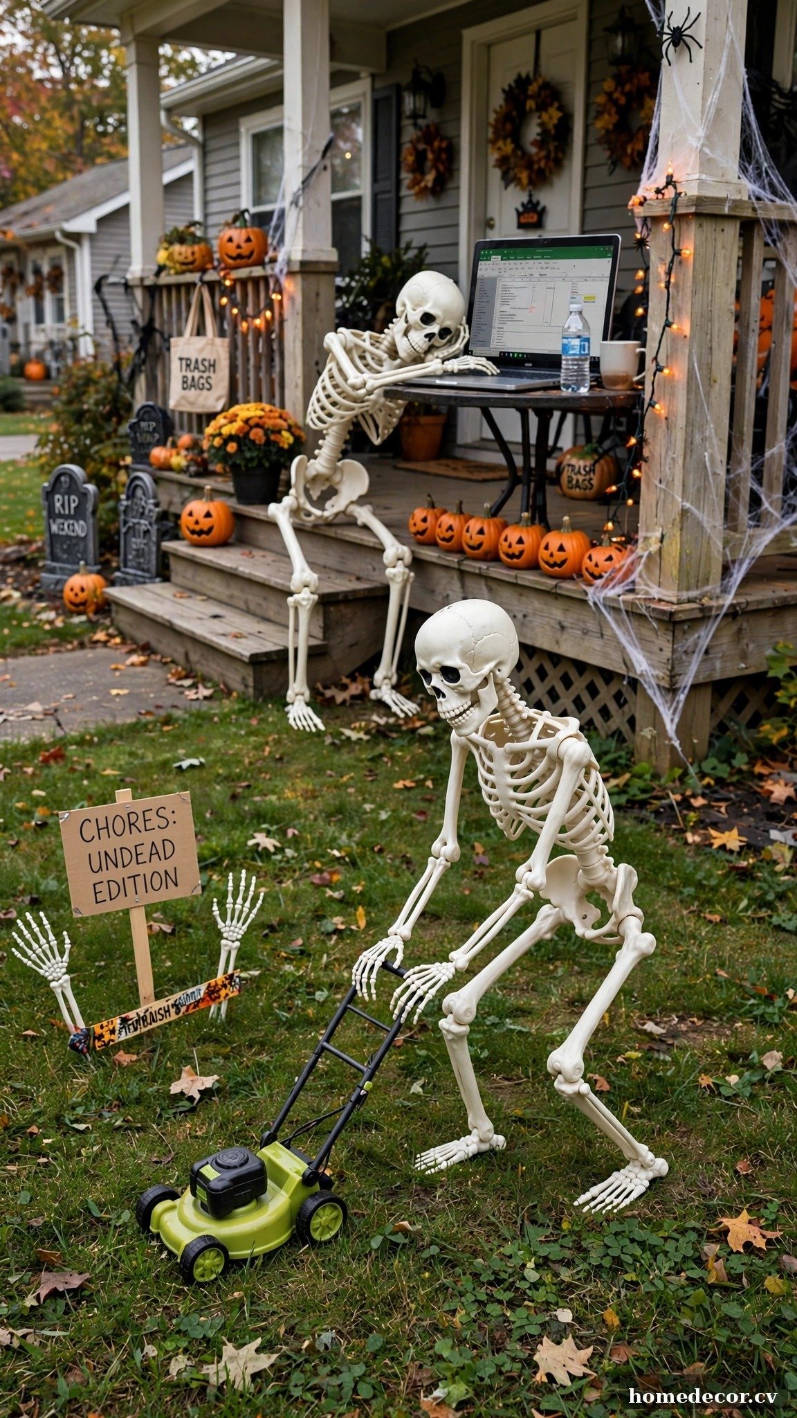 Skeletons Doing Everyday Chores