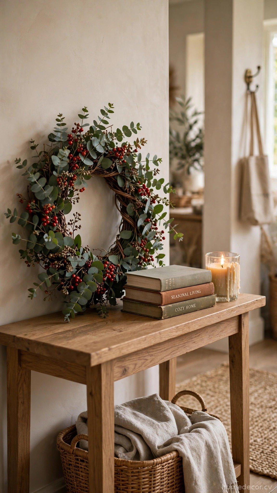 Seasonal Wreath Lean
