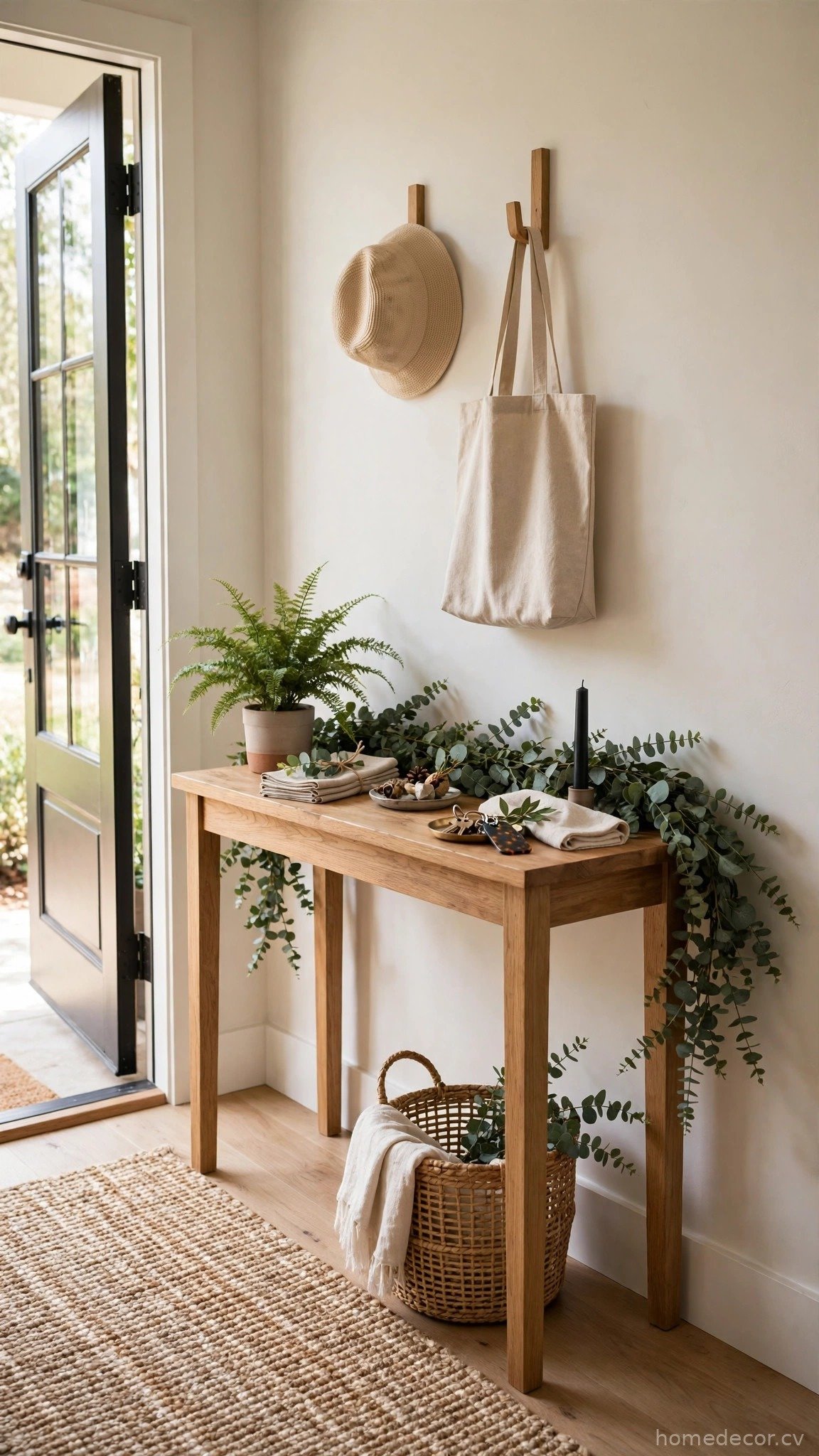 Tuck a Woven Basket Underneath