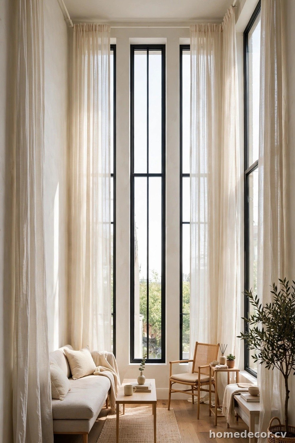 Hang Curtains High and Wide