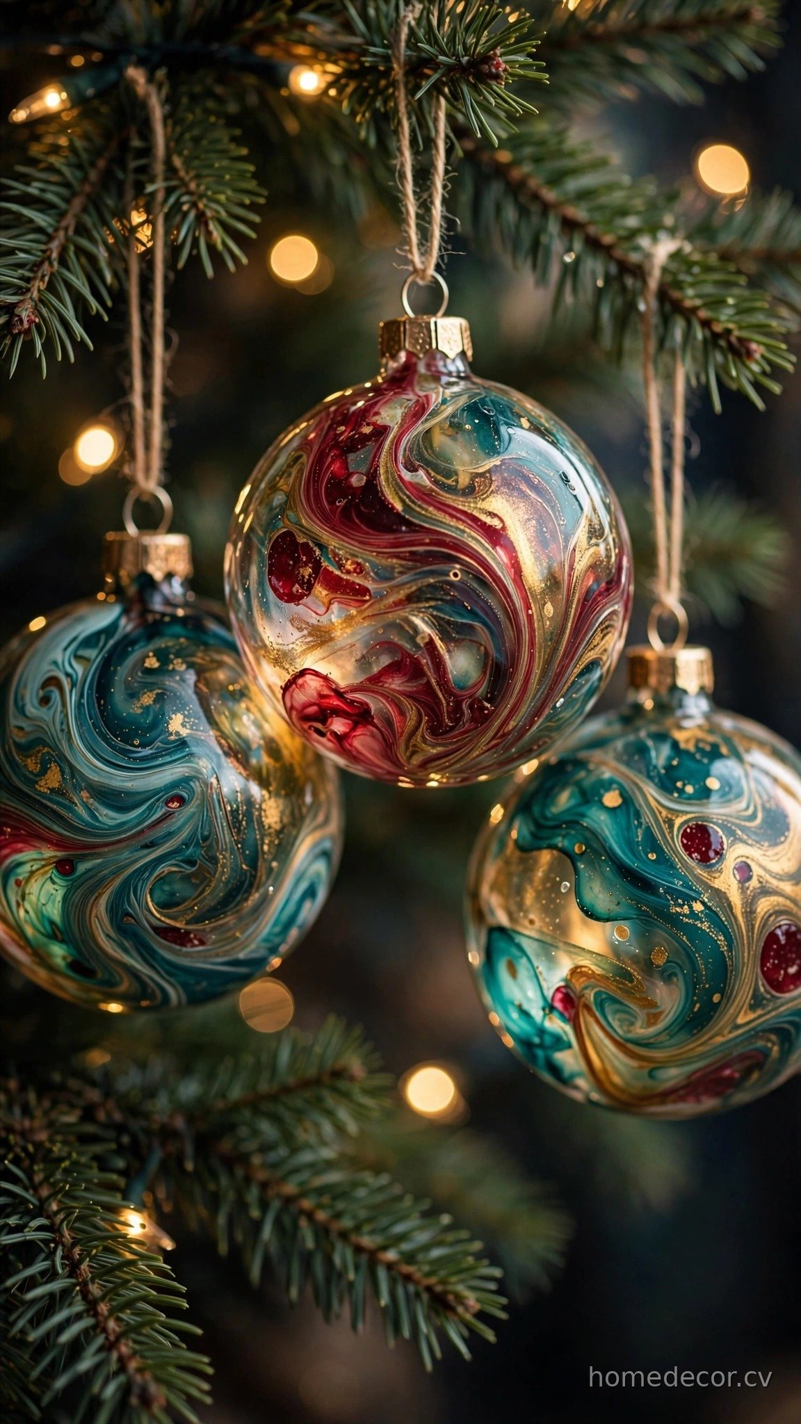 Alcohol Ink Ornaments