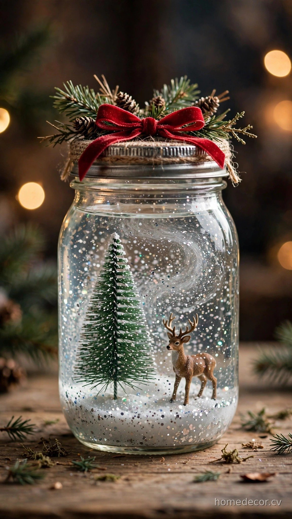 Mason Jar Snow Globes