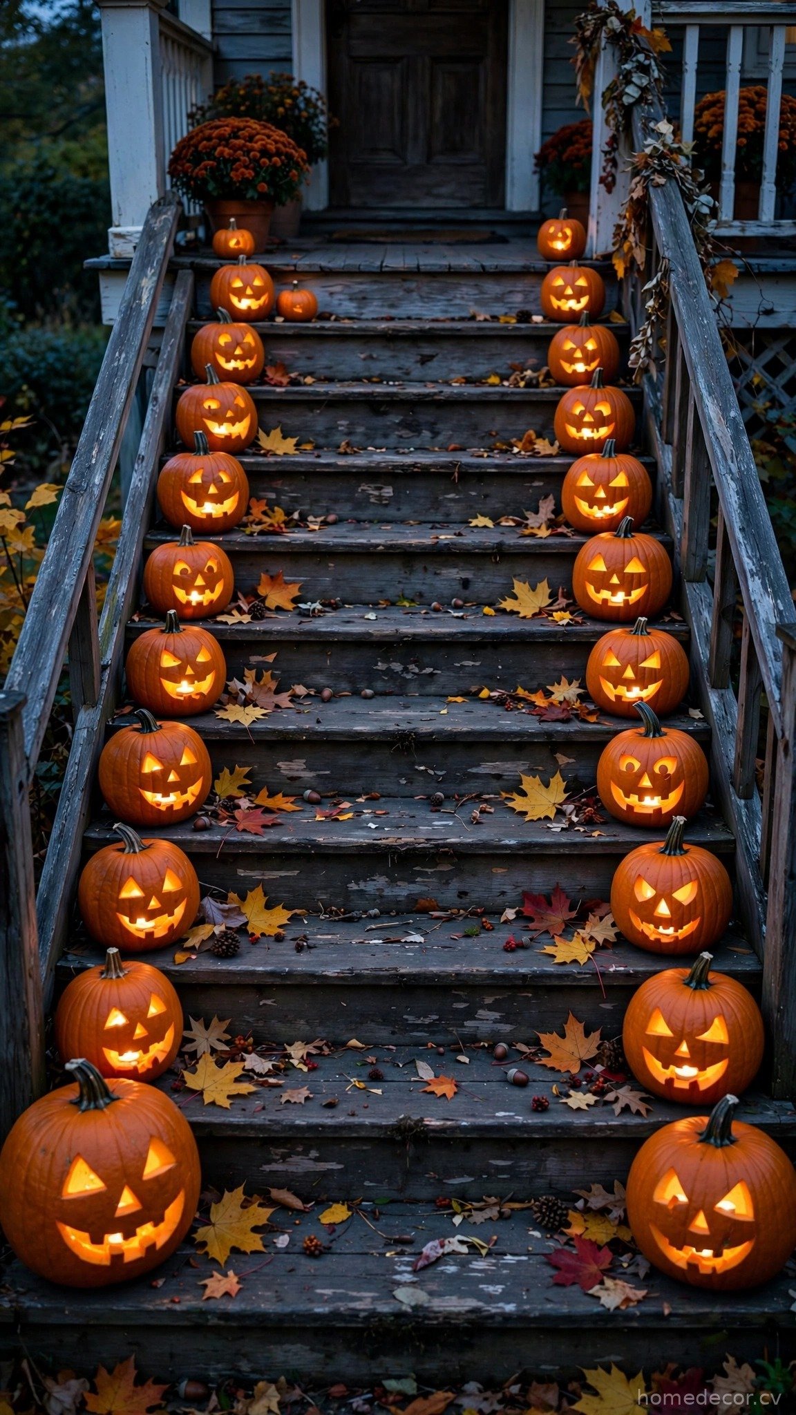 Pumpkin Staircase Lineup