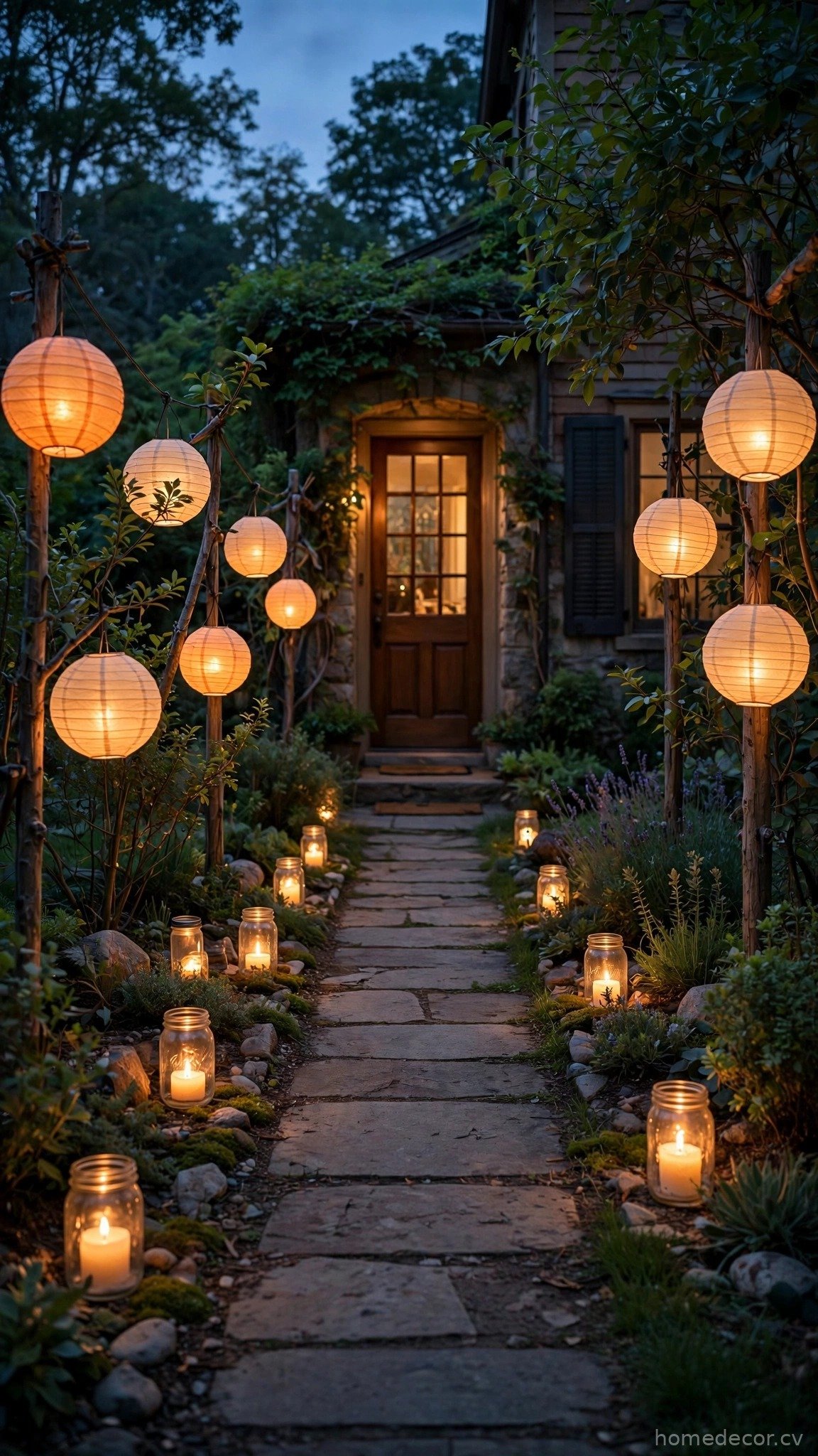 Lantern-Lined Walkway