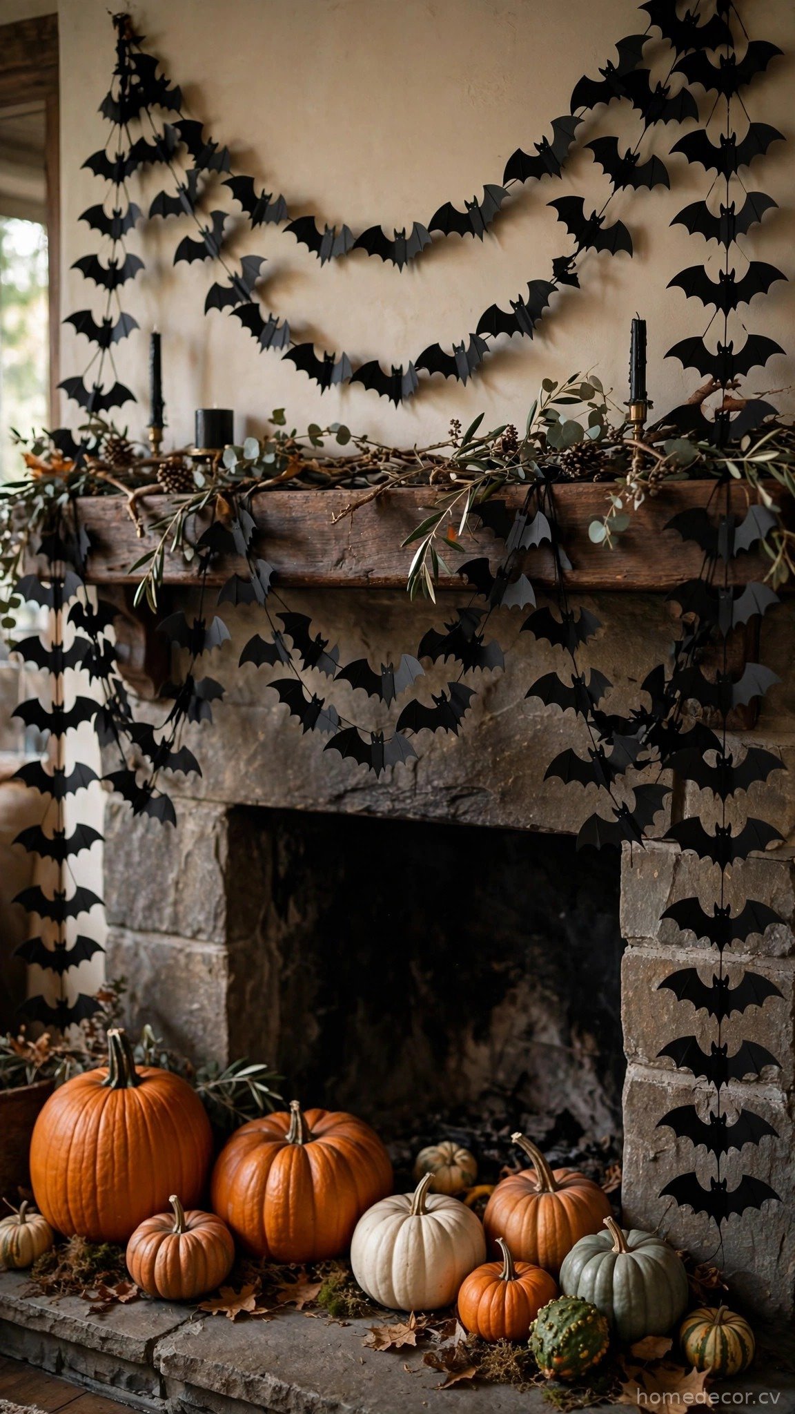 Bat Garland Drapes