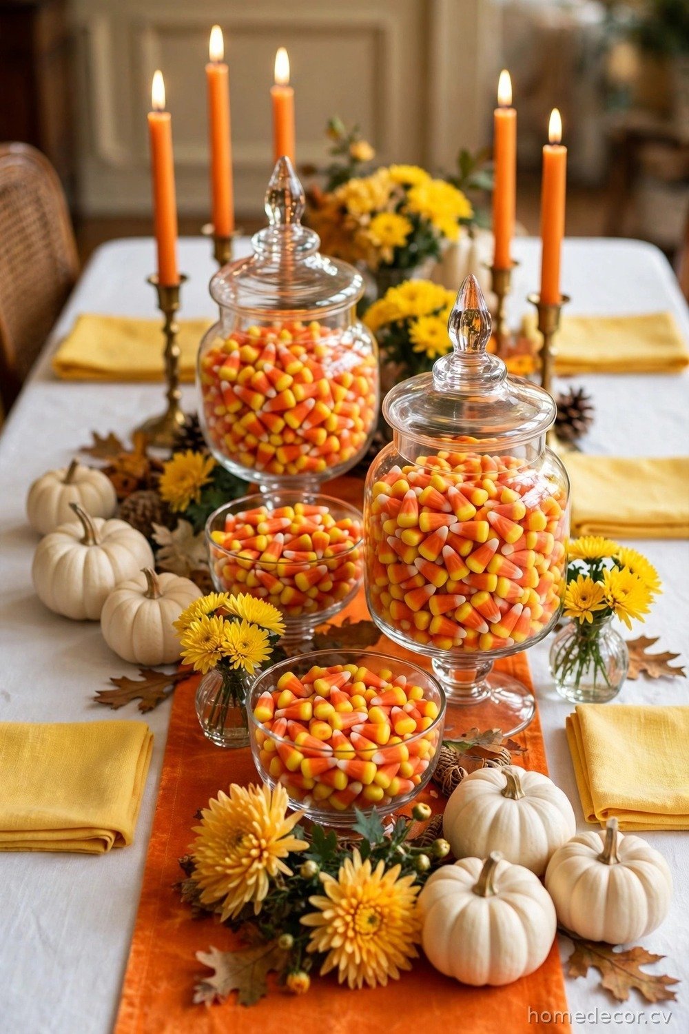 Candy Corn Color Palette Tablescape