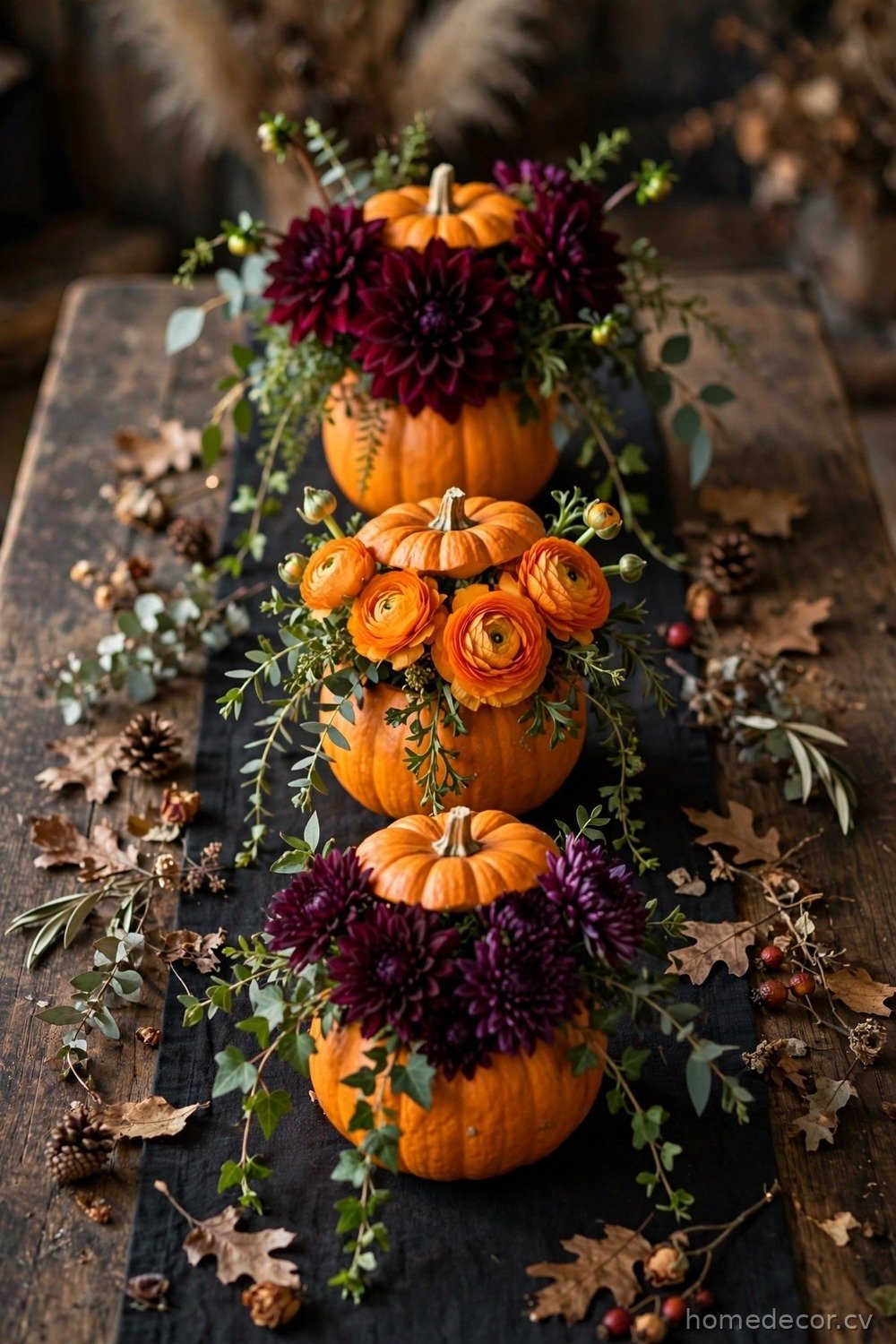 Pumpkin Vase Floral Arrangements