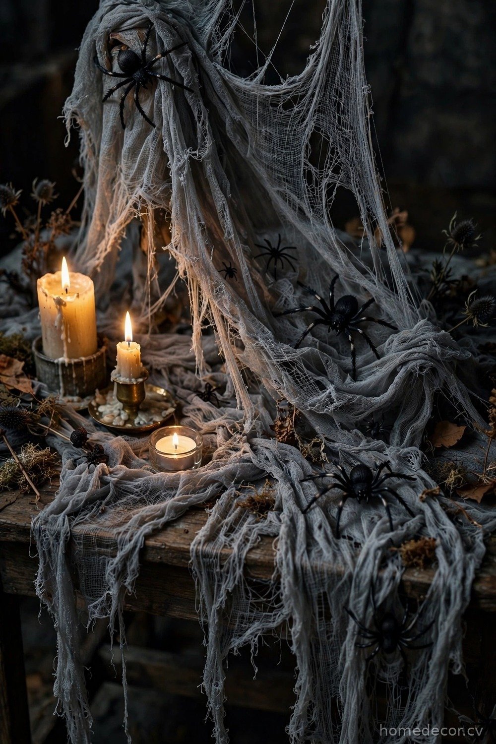 Spiderweb Cheesecloth Tablecloth