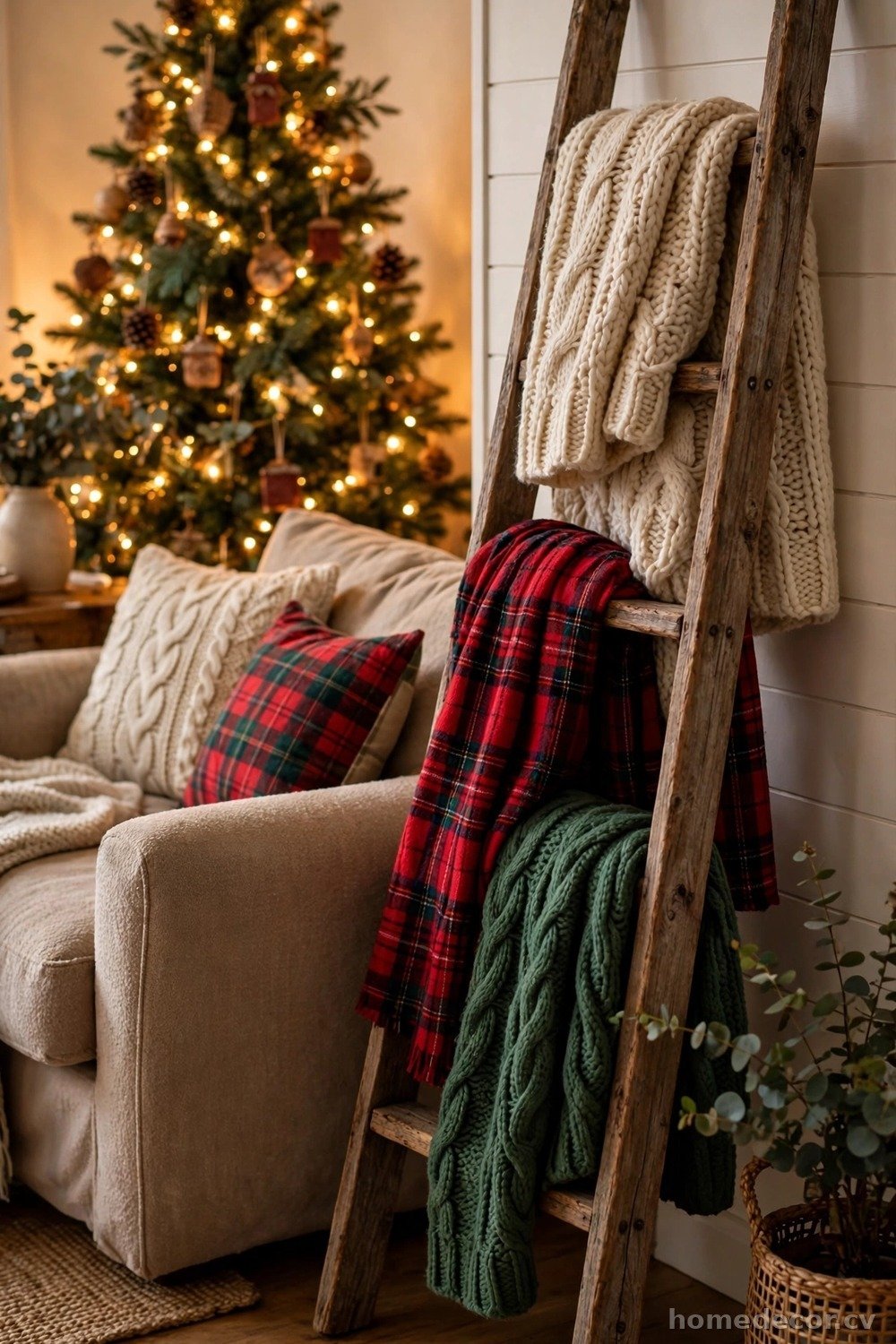 Cozy Throw Blanket Ladder