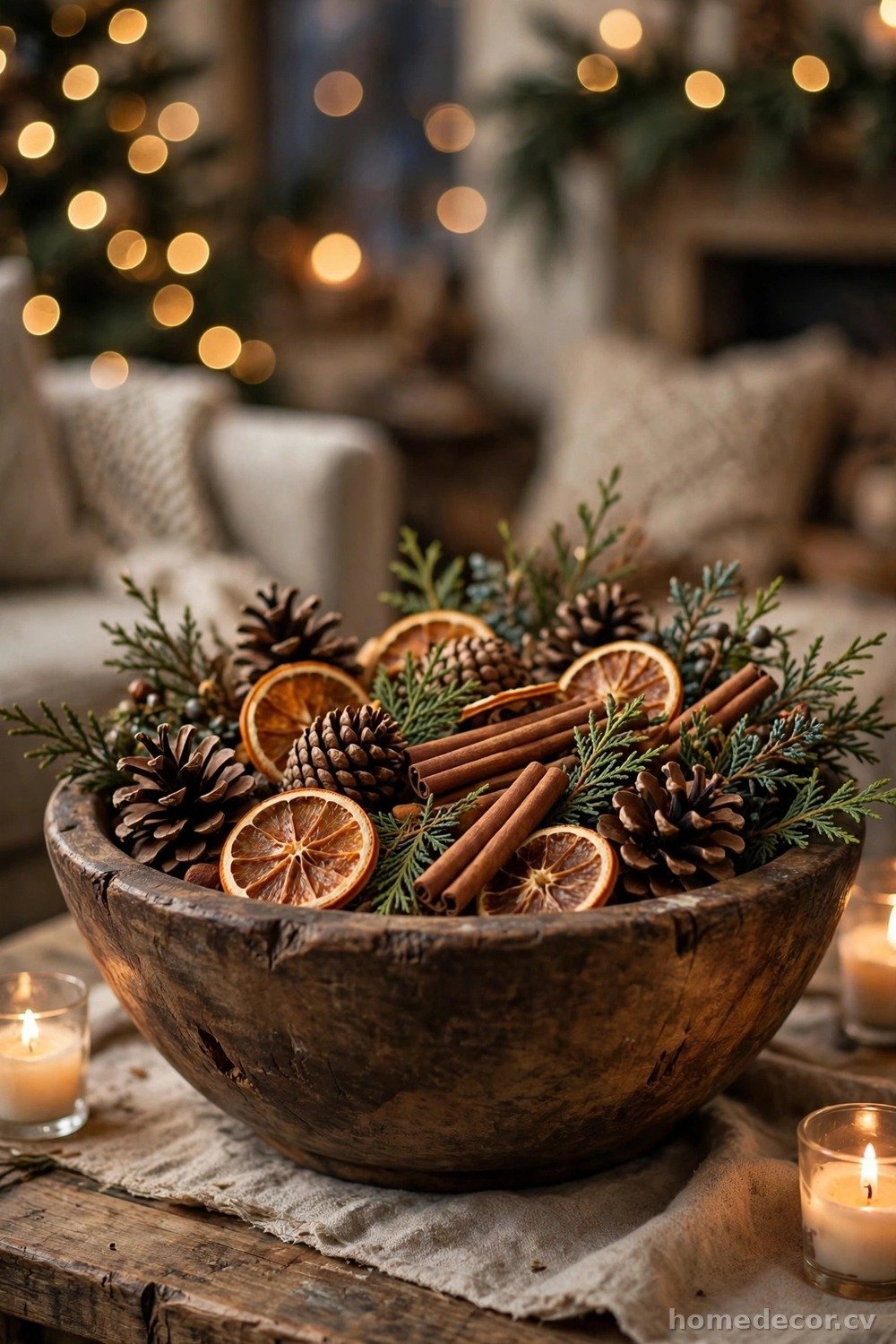 Scented Pinecone Bowl Fillers