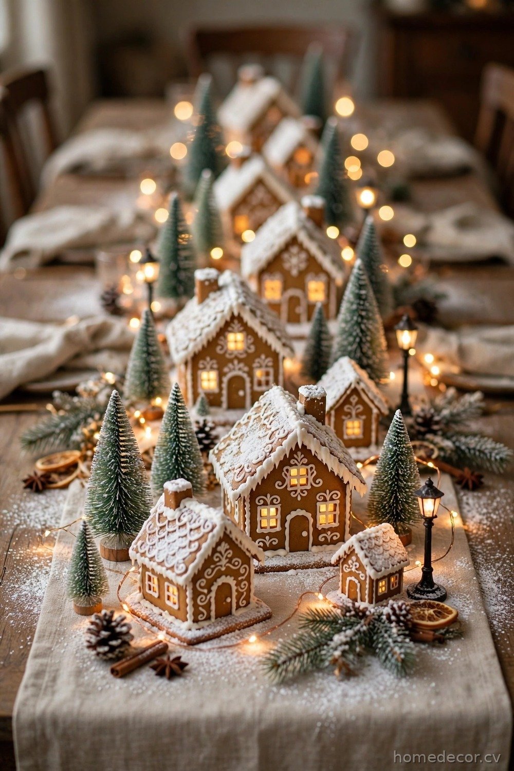 Gingerbread House Village Display