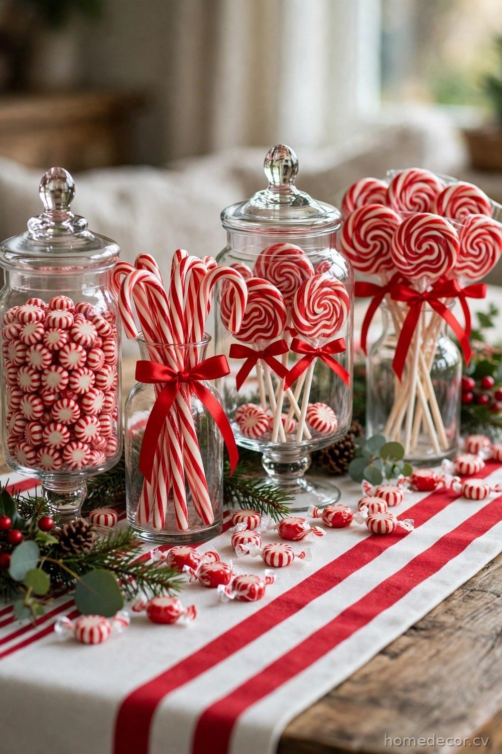 Red and White Peppermint Theme