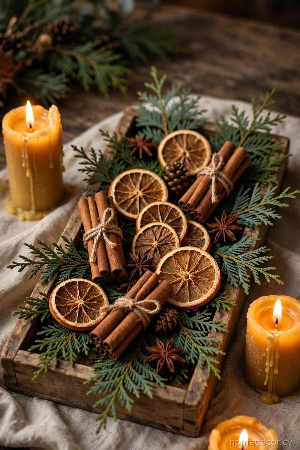 Natural Citrus and Cinnamon Arrangement