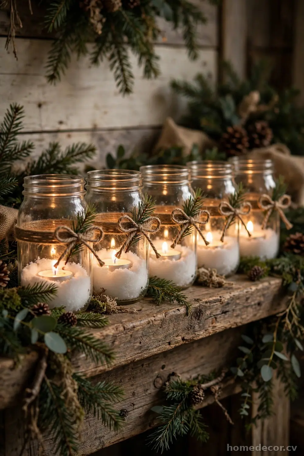 Mason Jar Candle Holders with Twine