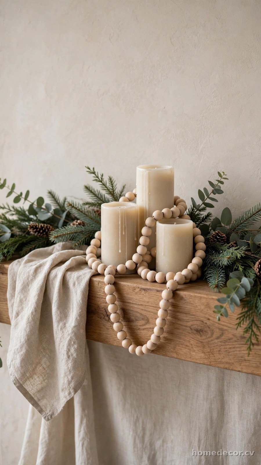 Add a Wooden Bead Garland