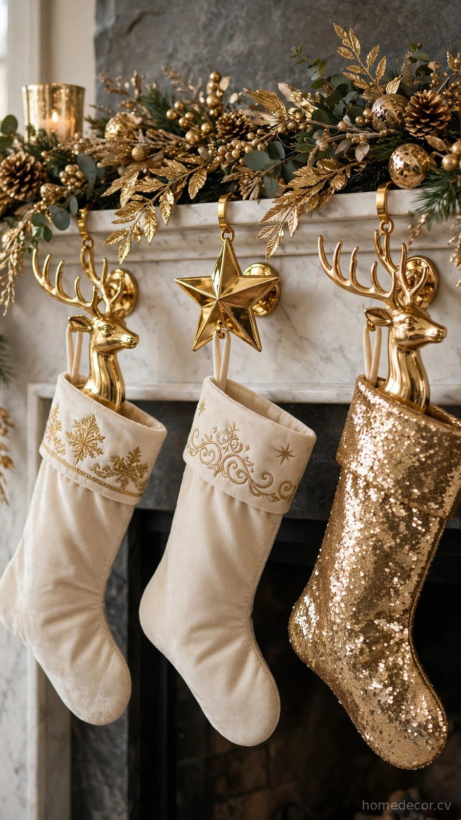 Gold Stocking Holders and Stockings