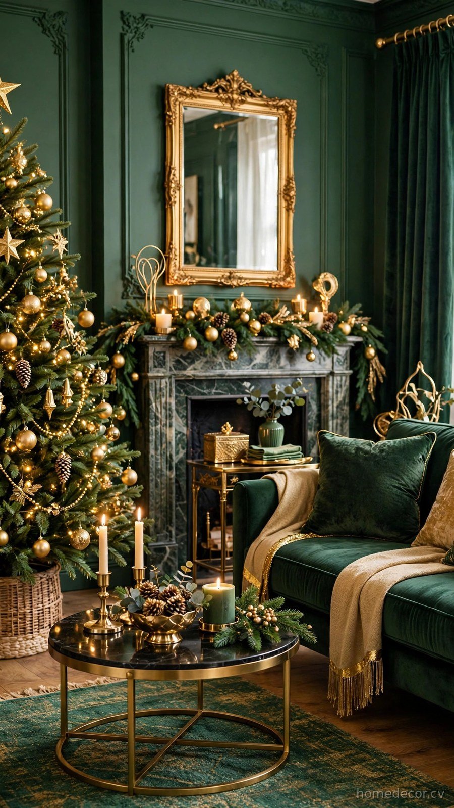Gold and Green Colour Pairing