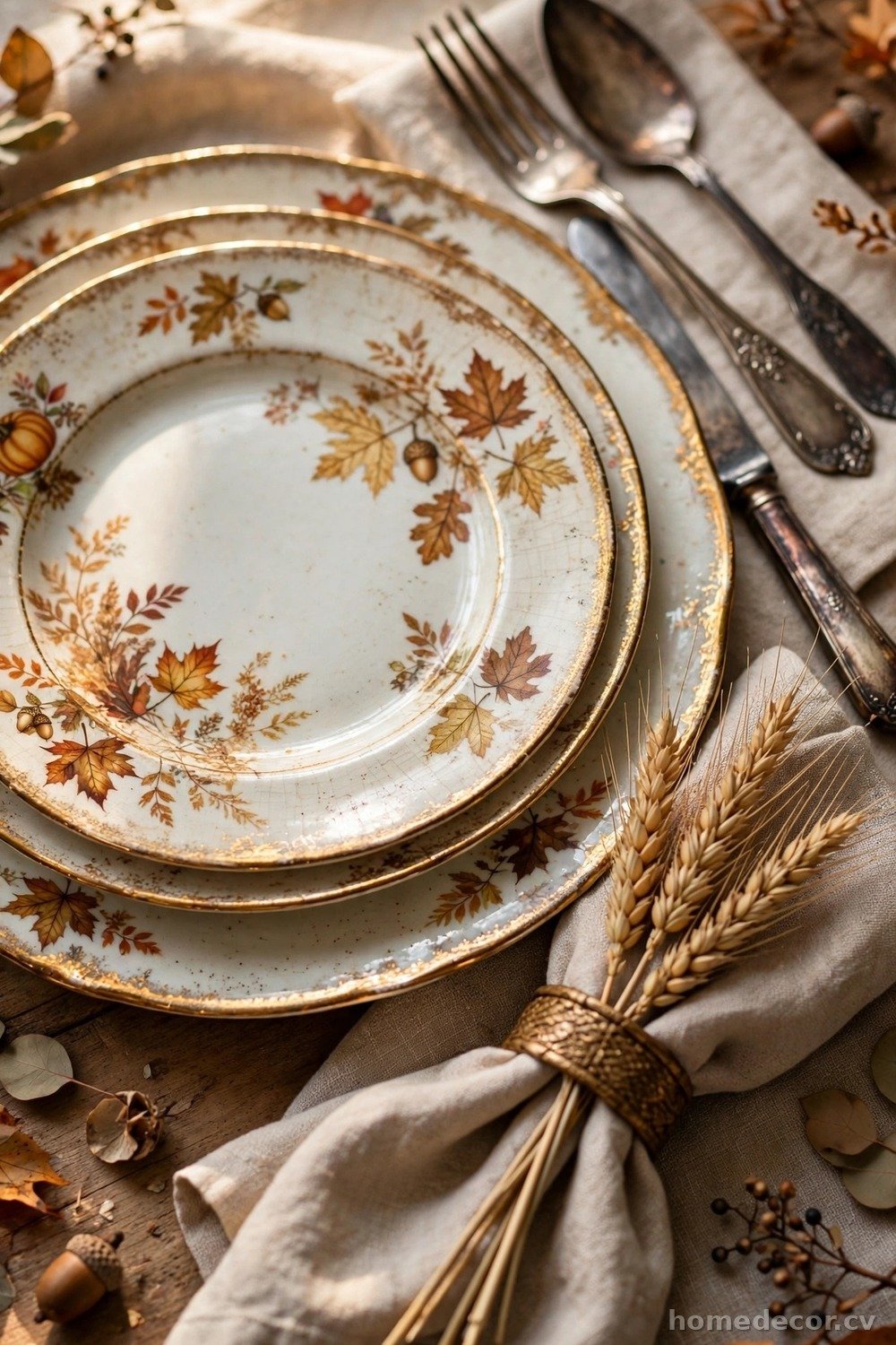 Layer Heirloom China at Every Place Setting