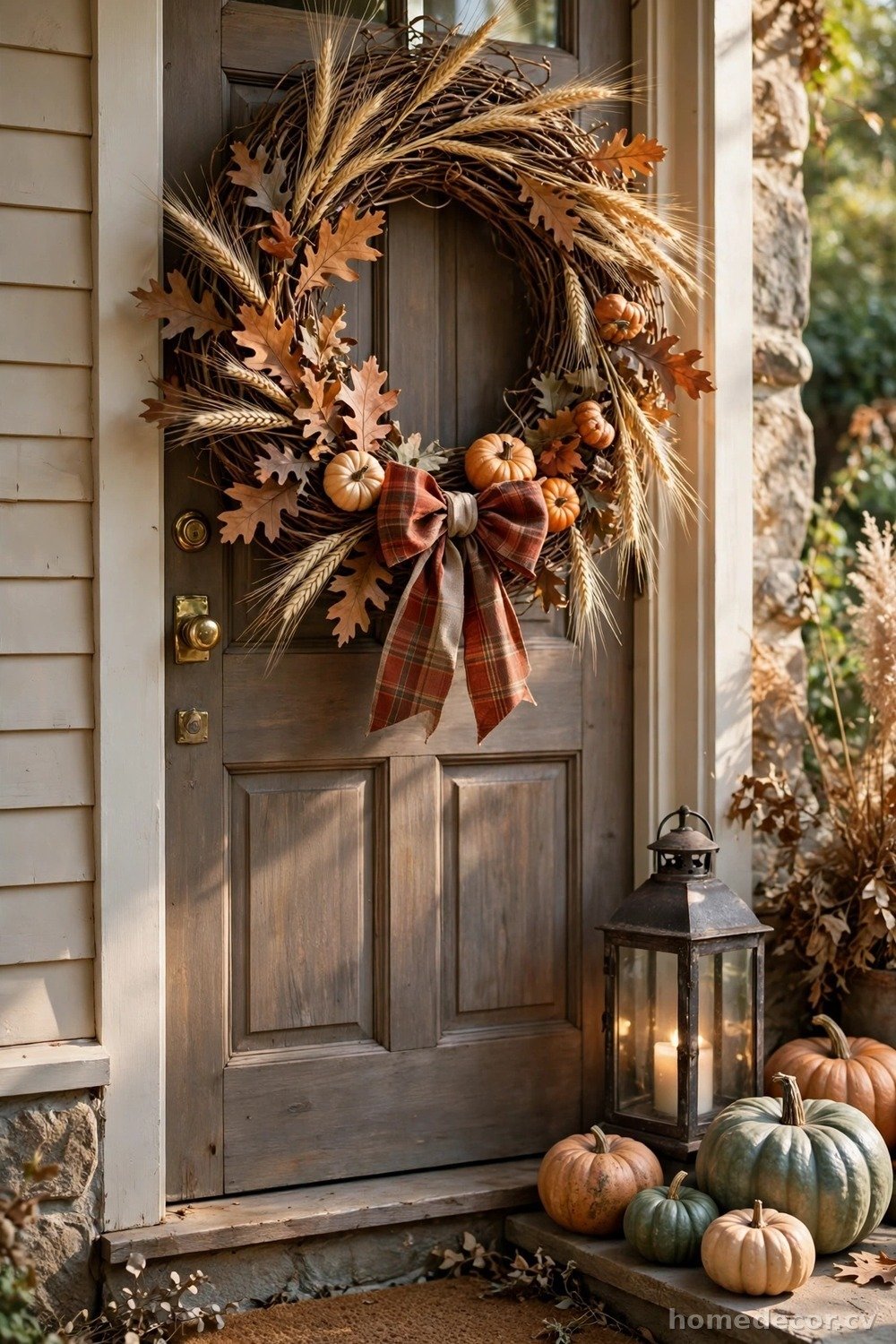 Hang a Nostalgic Wreath on the Front Door