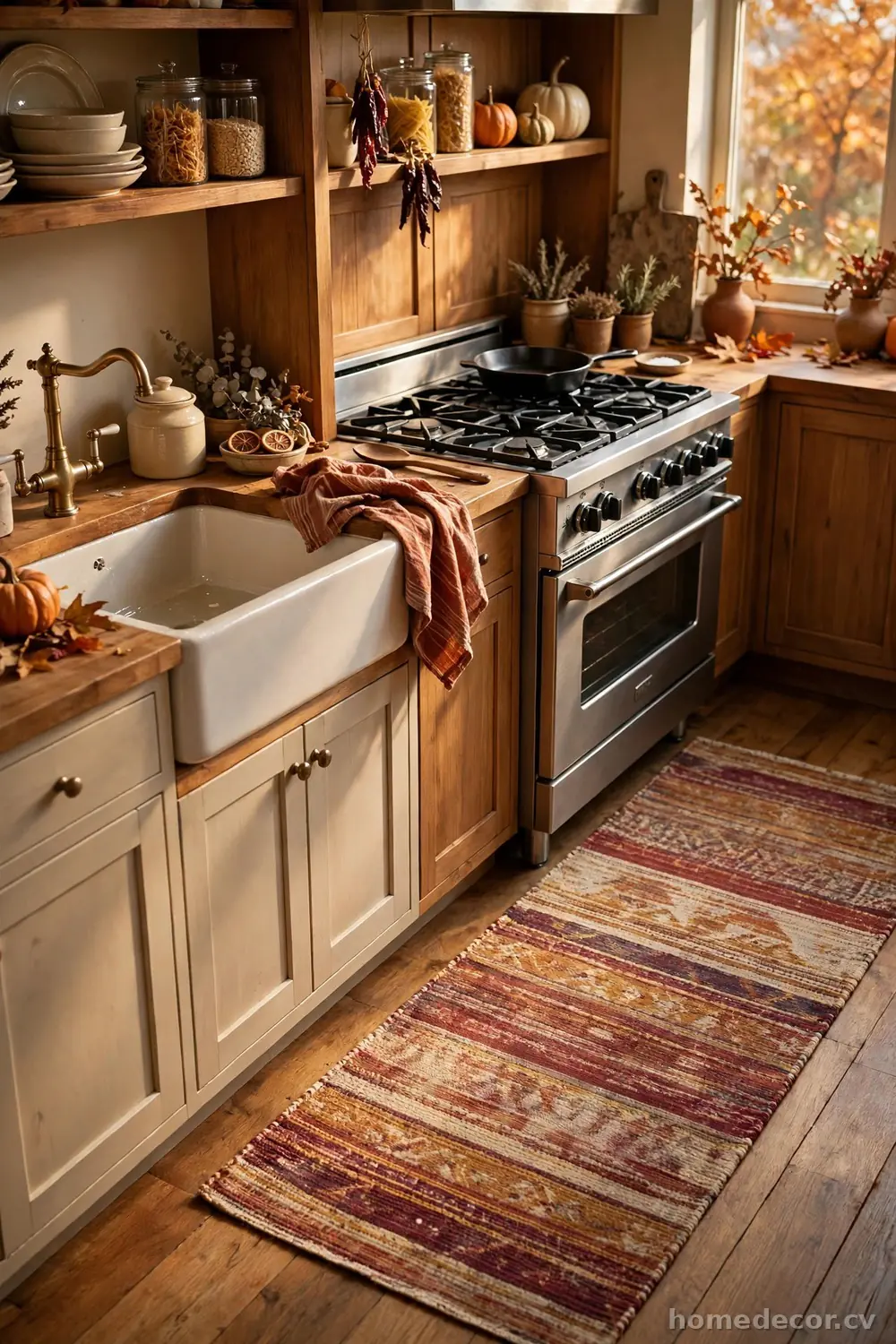 Roll Out a Washable Runner in Autumn Colors