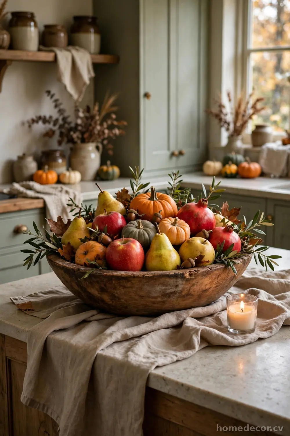 Build a Harvest Fruit Bowl Centerpiece