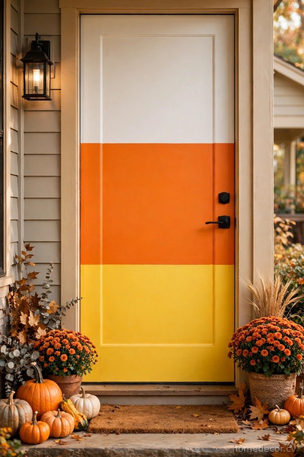 Candy Corn Color-Block Door