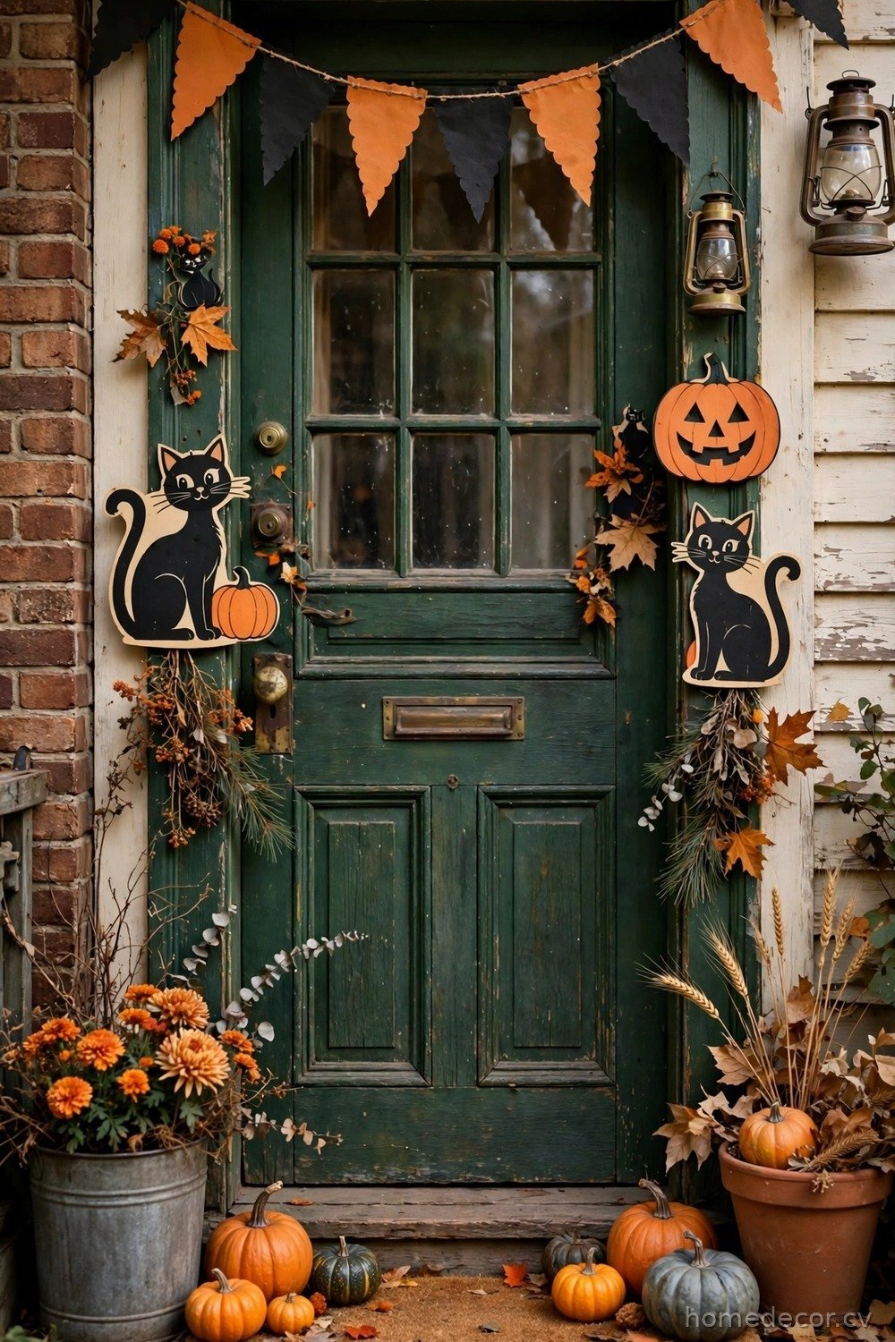 Vintage Halloween Door