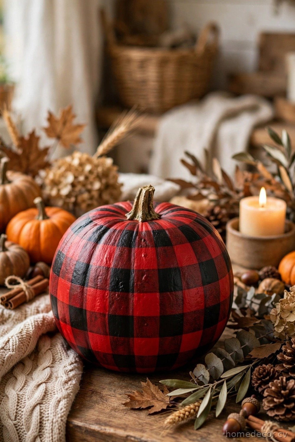 Buffalo Check Pumpkins