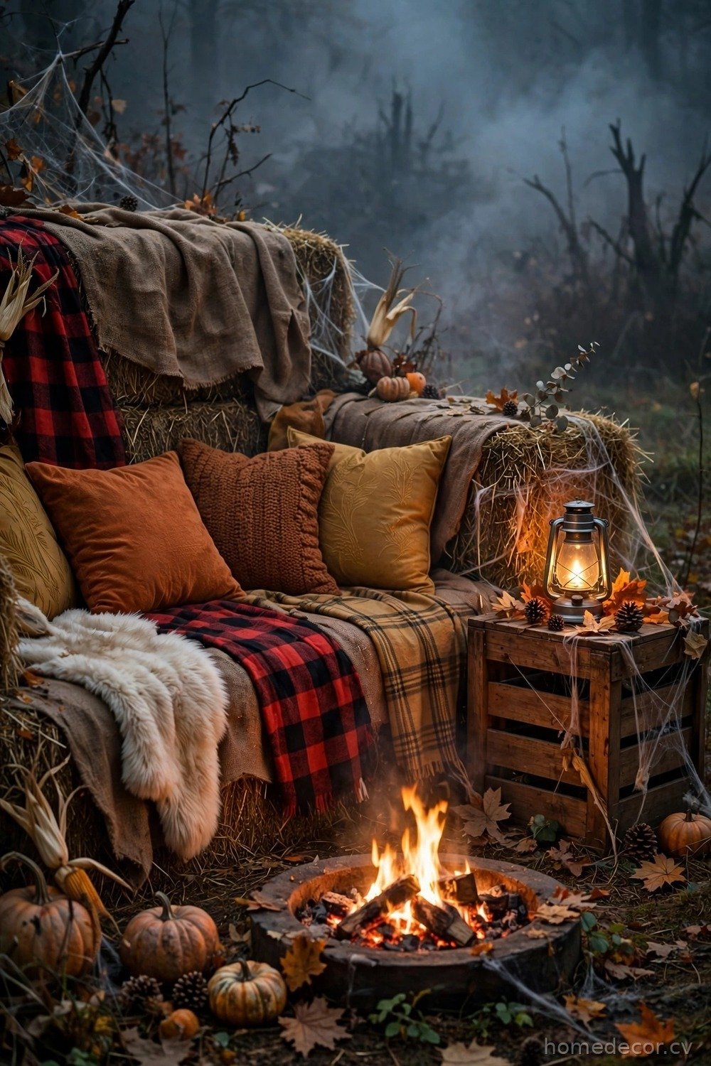 Haunted Hay Bale Seating
