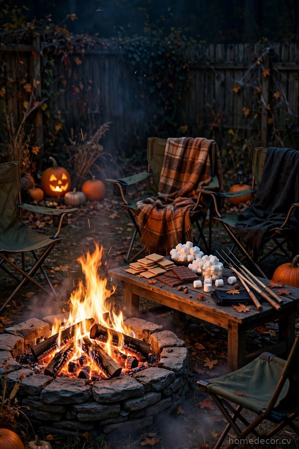 The Bonfire and S'mores Station