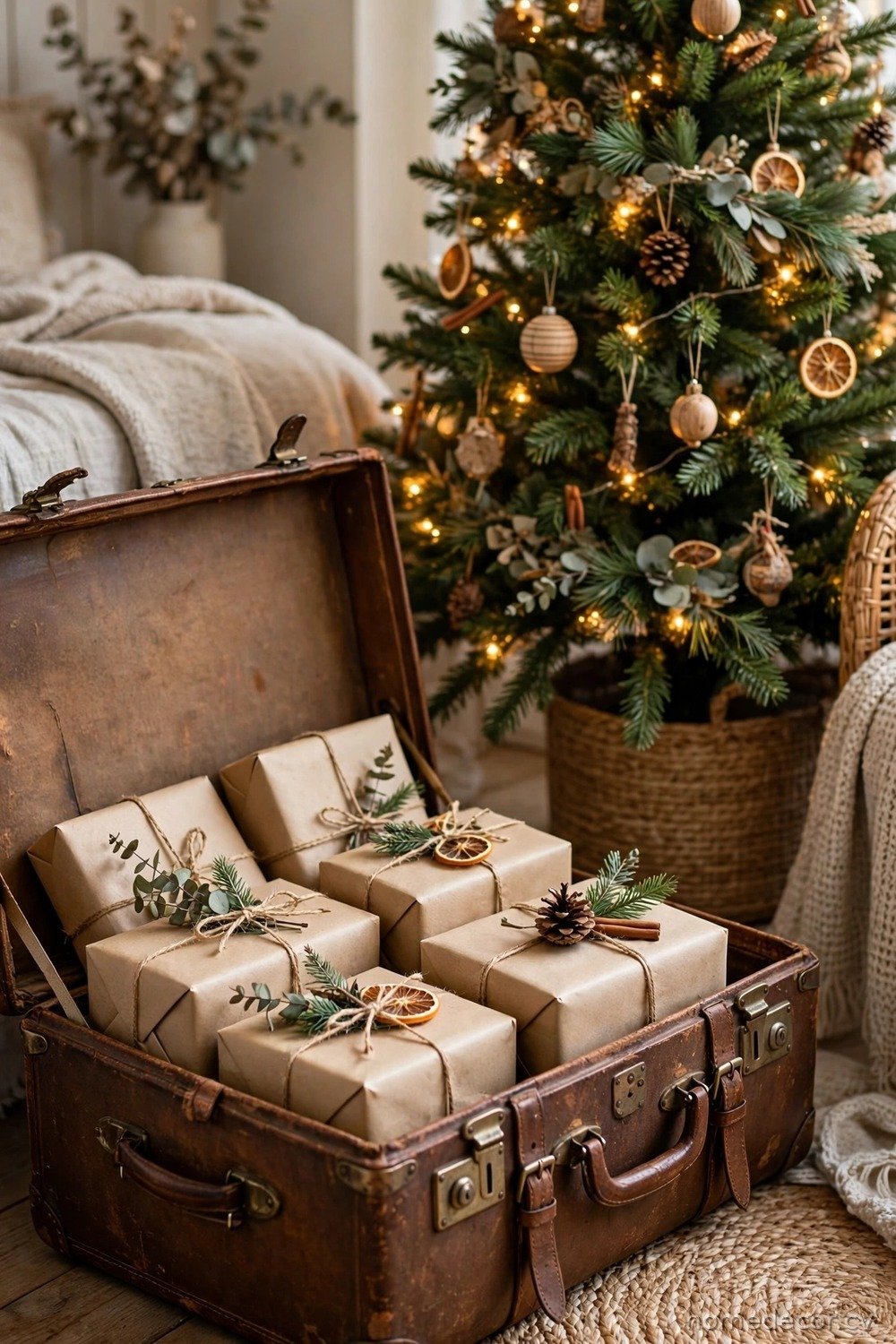 A Vintage Suitcase Gift Station