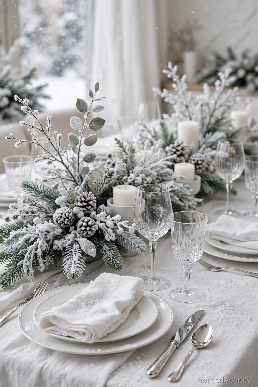 All-White Winter Table