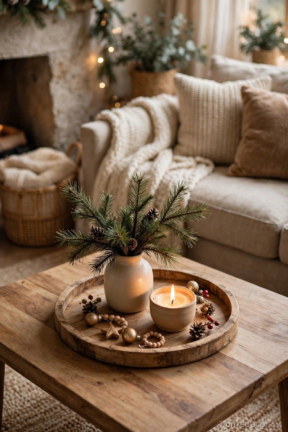 Start With a Decorative Tray as Your Anchor