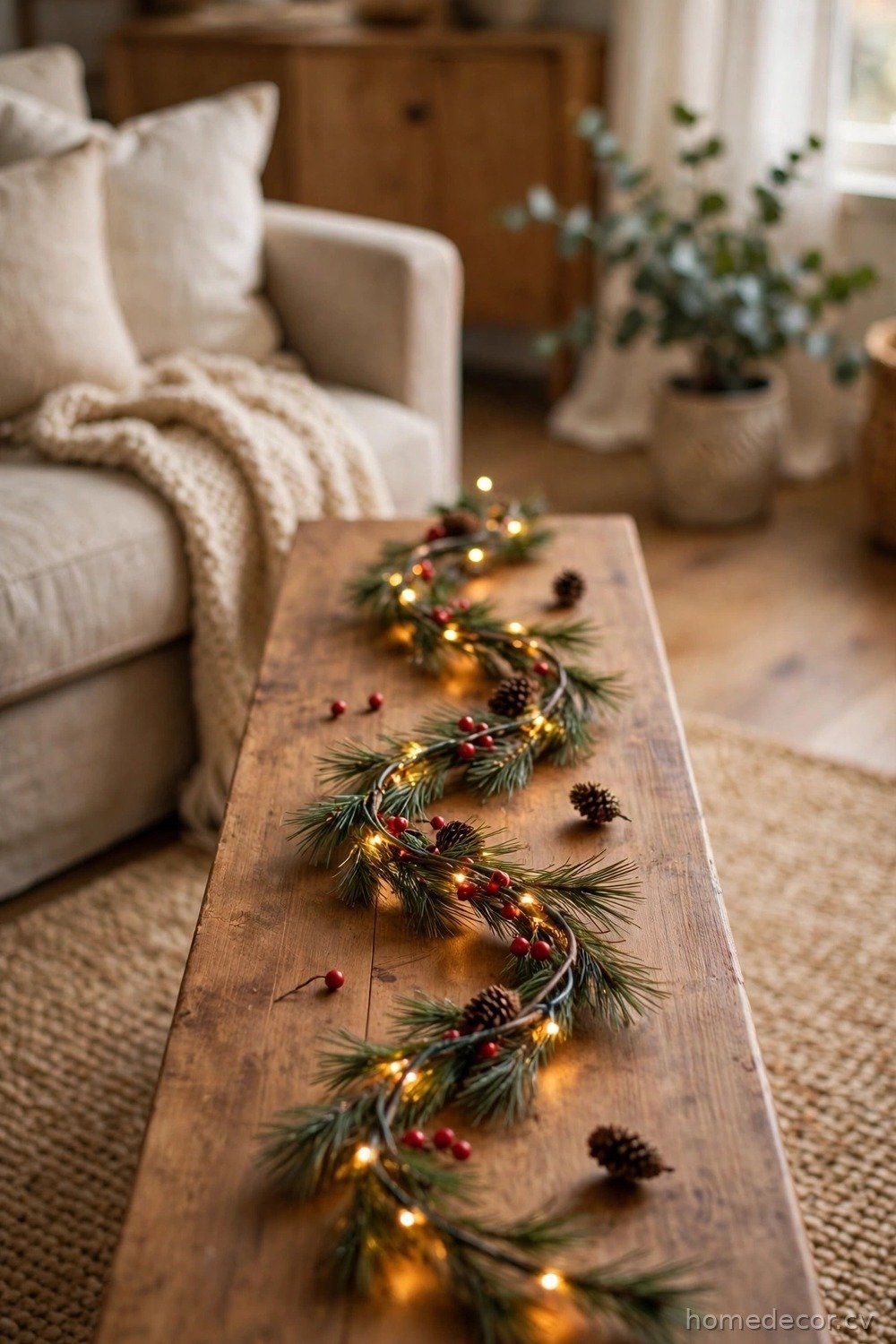 Run a Mini Garland Down the Center