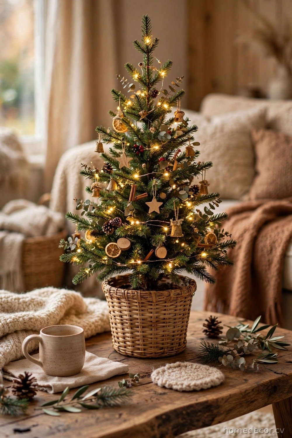 Place a Mini Christmas Tree on the Table