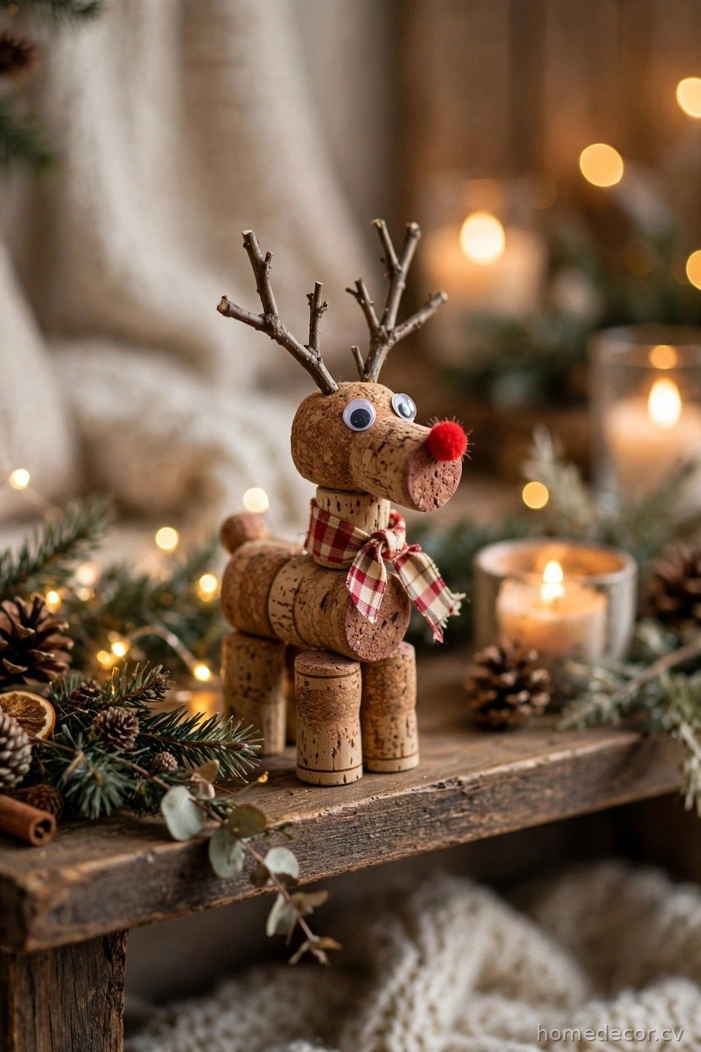Create Wine Cork Reindeer