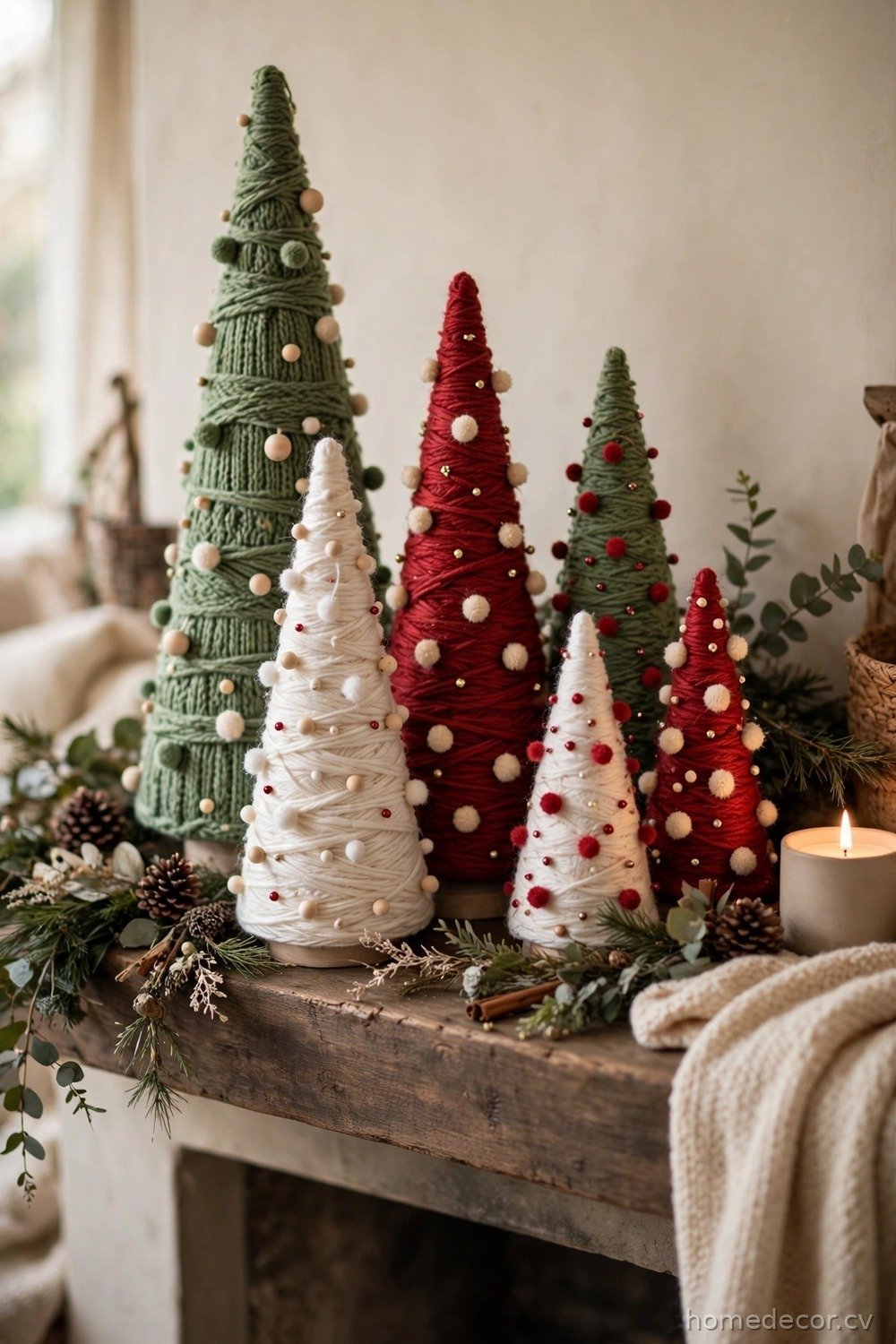 Wrap Yarn Around Cone Trees