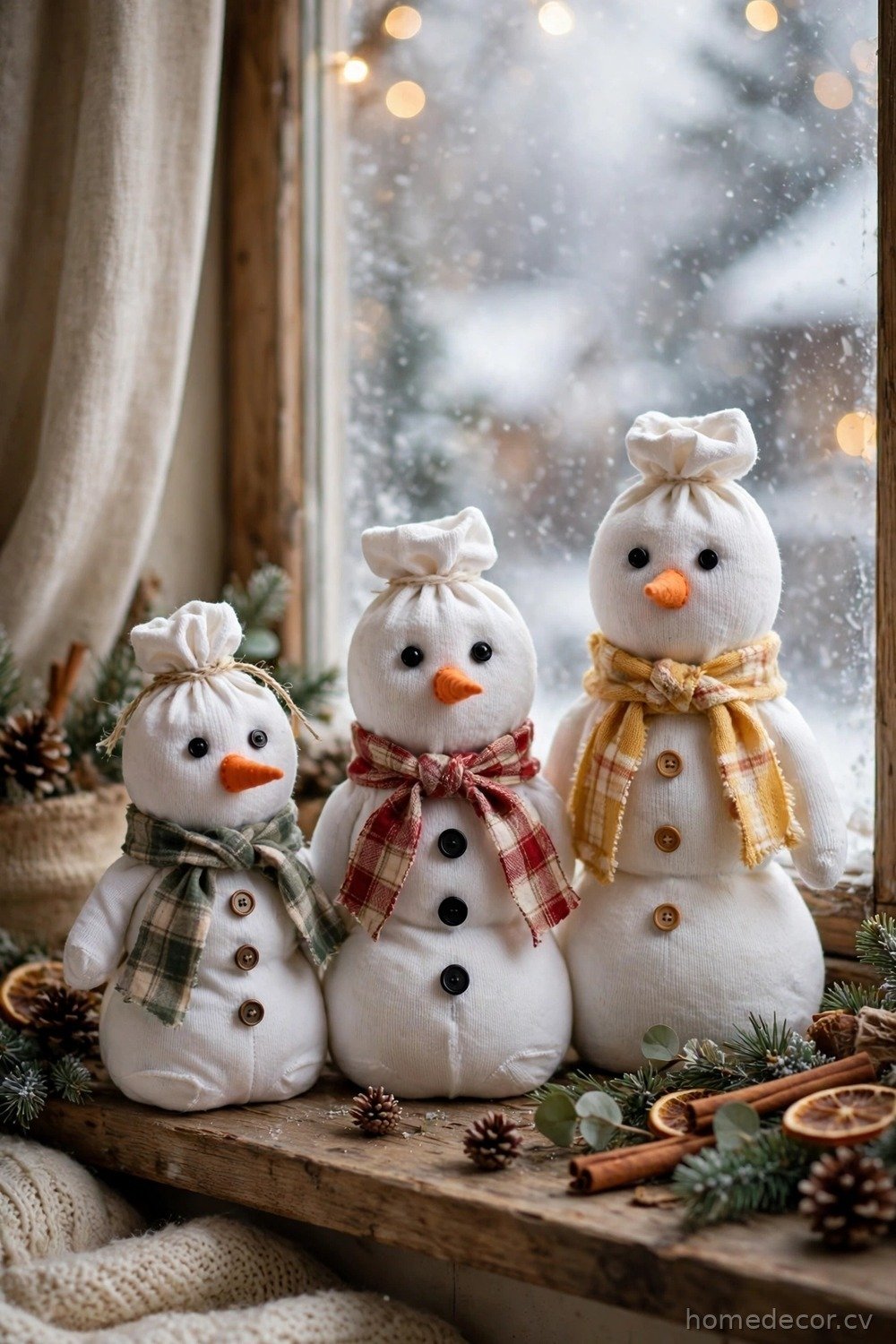 Build Sock Snowmen