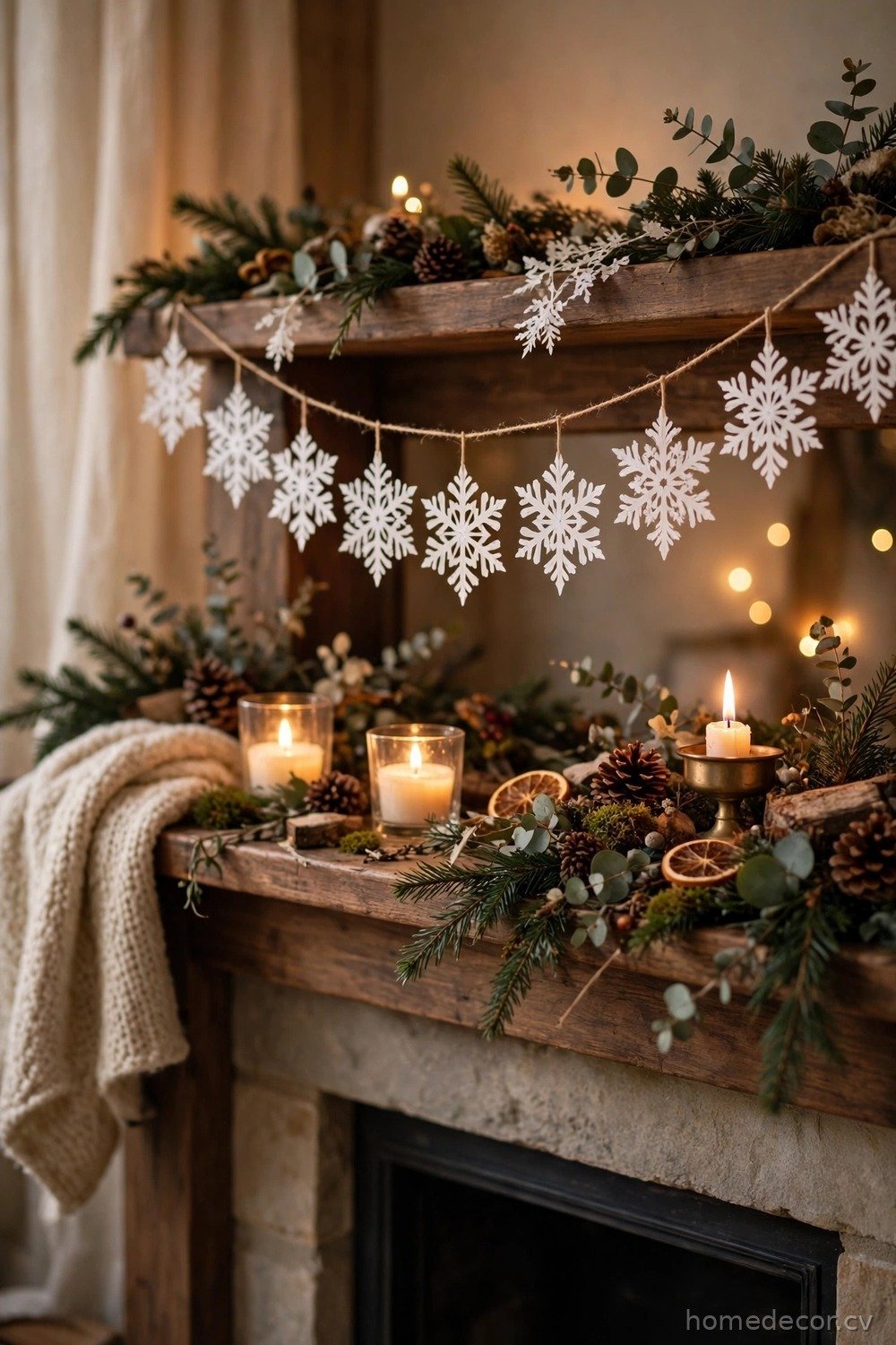 Create a Paper Snowflake Garland