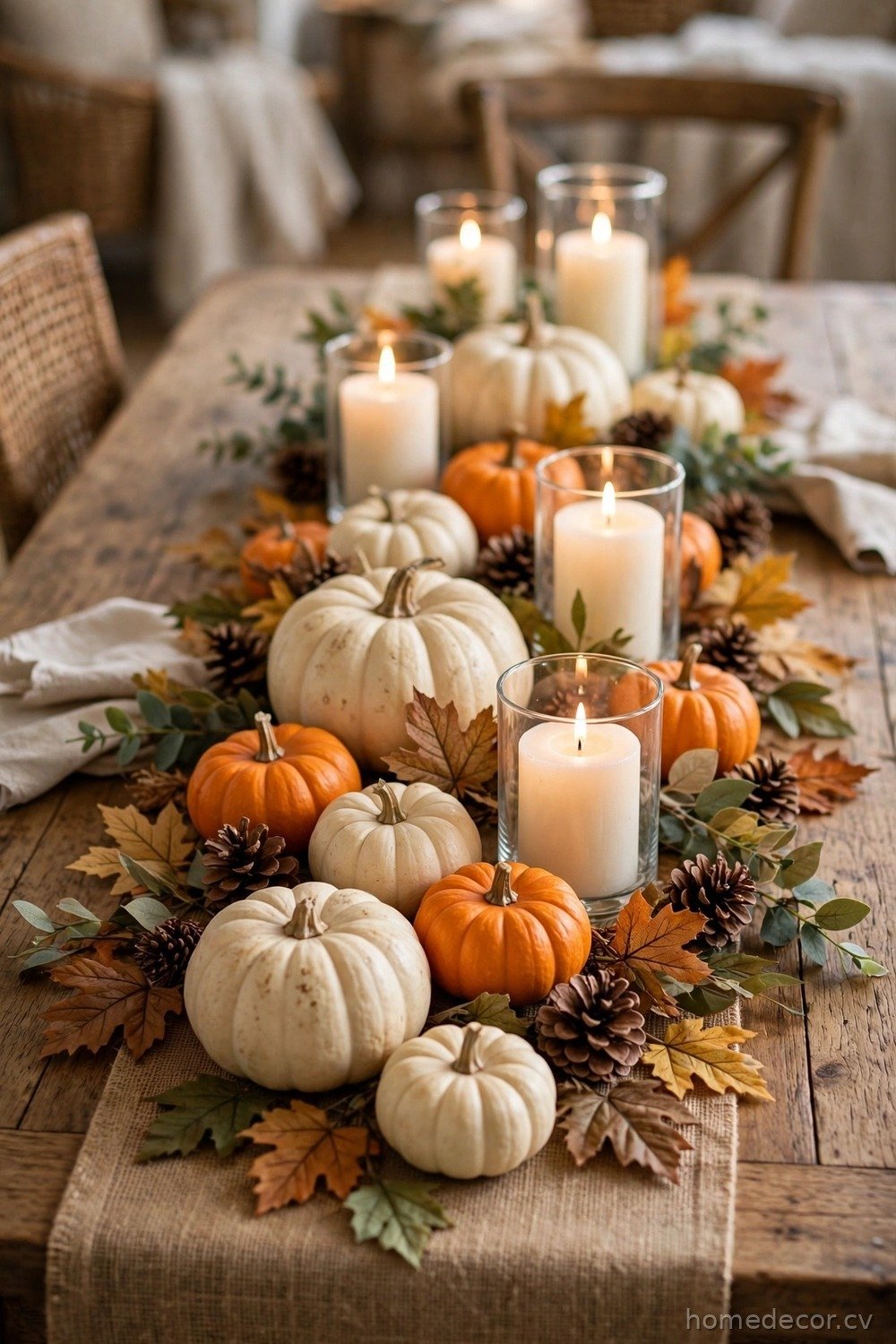 Pumpkin and Candle Runner
