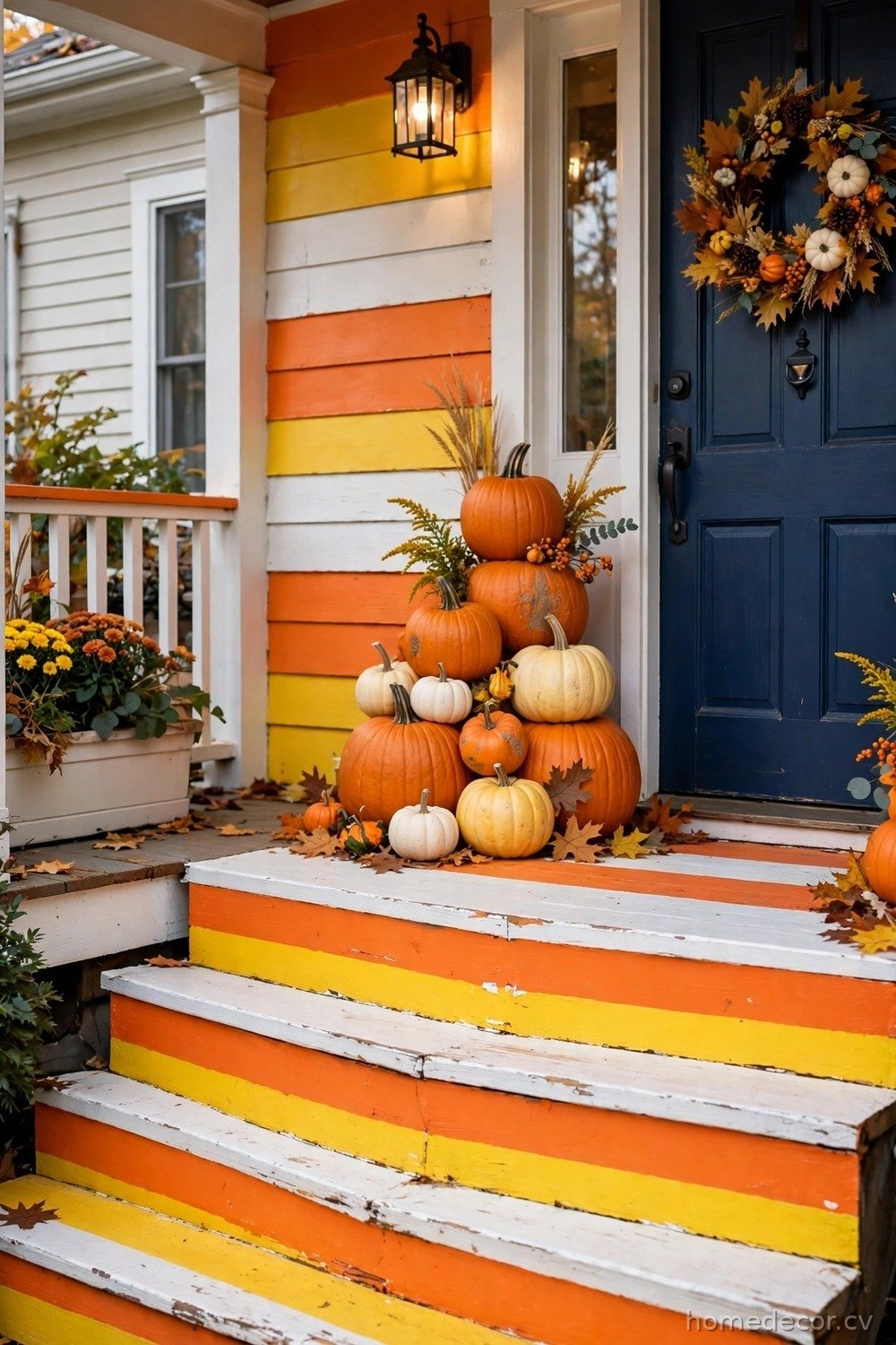 Candy Corn Color Block Steps