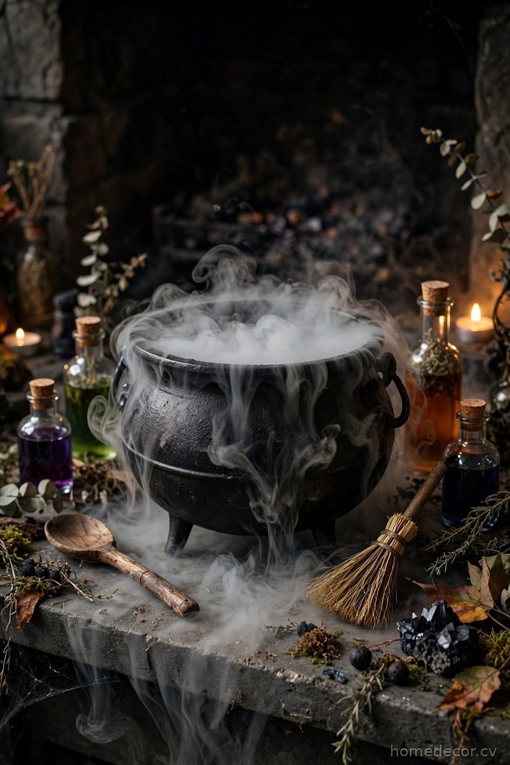 Witch's Cauldron Centerpiece