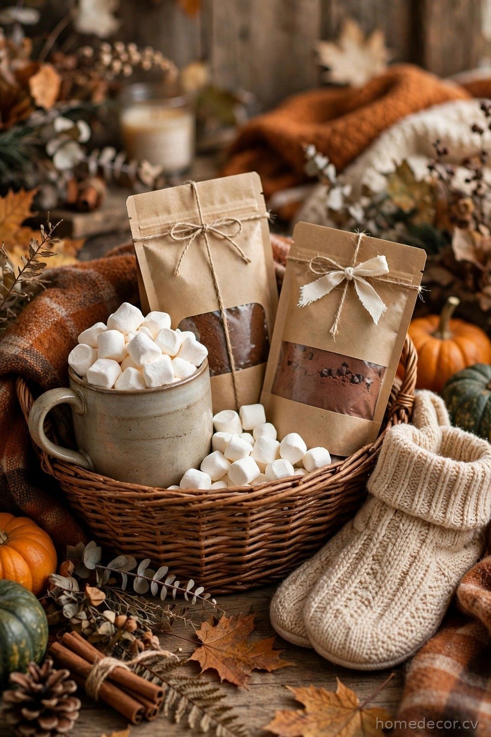 Cozy Coffee and Cocoa Basket